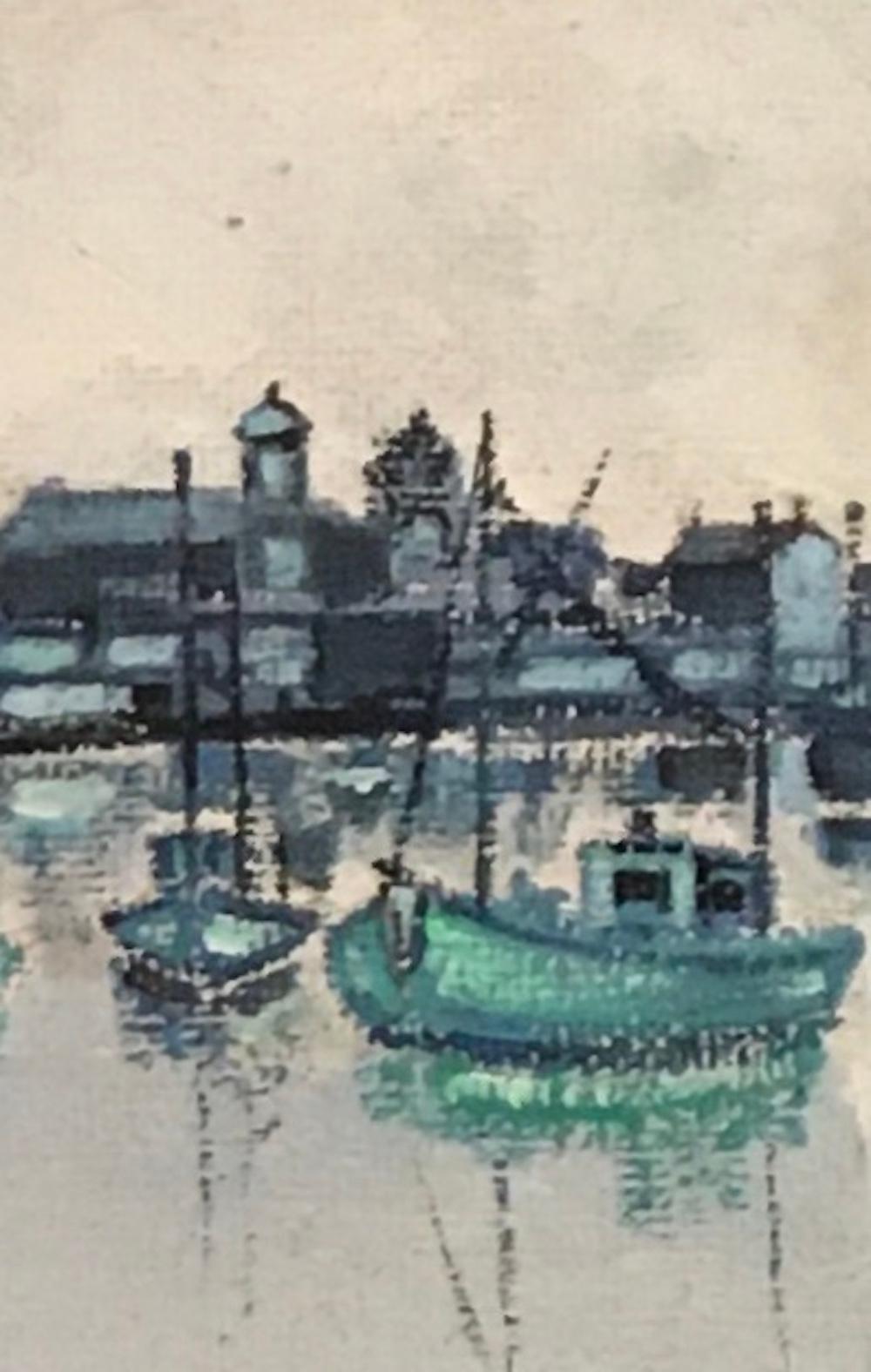 Fishing boats in the harbor For Sale 1