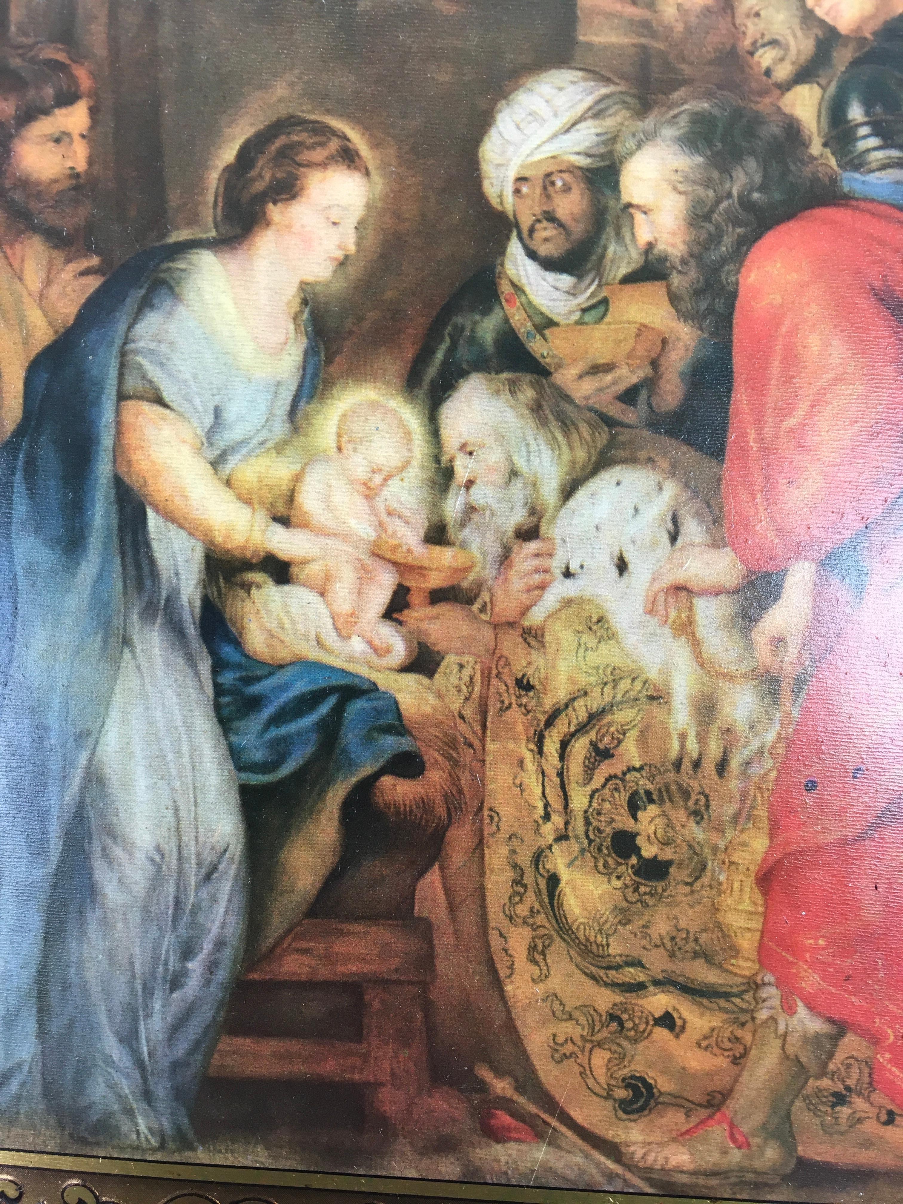 Belgian P.¨P. Rubens Adoration of the Magi Tin, De Beukelaer Antwerp For Sale