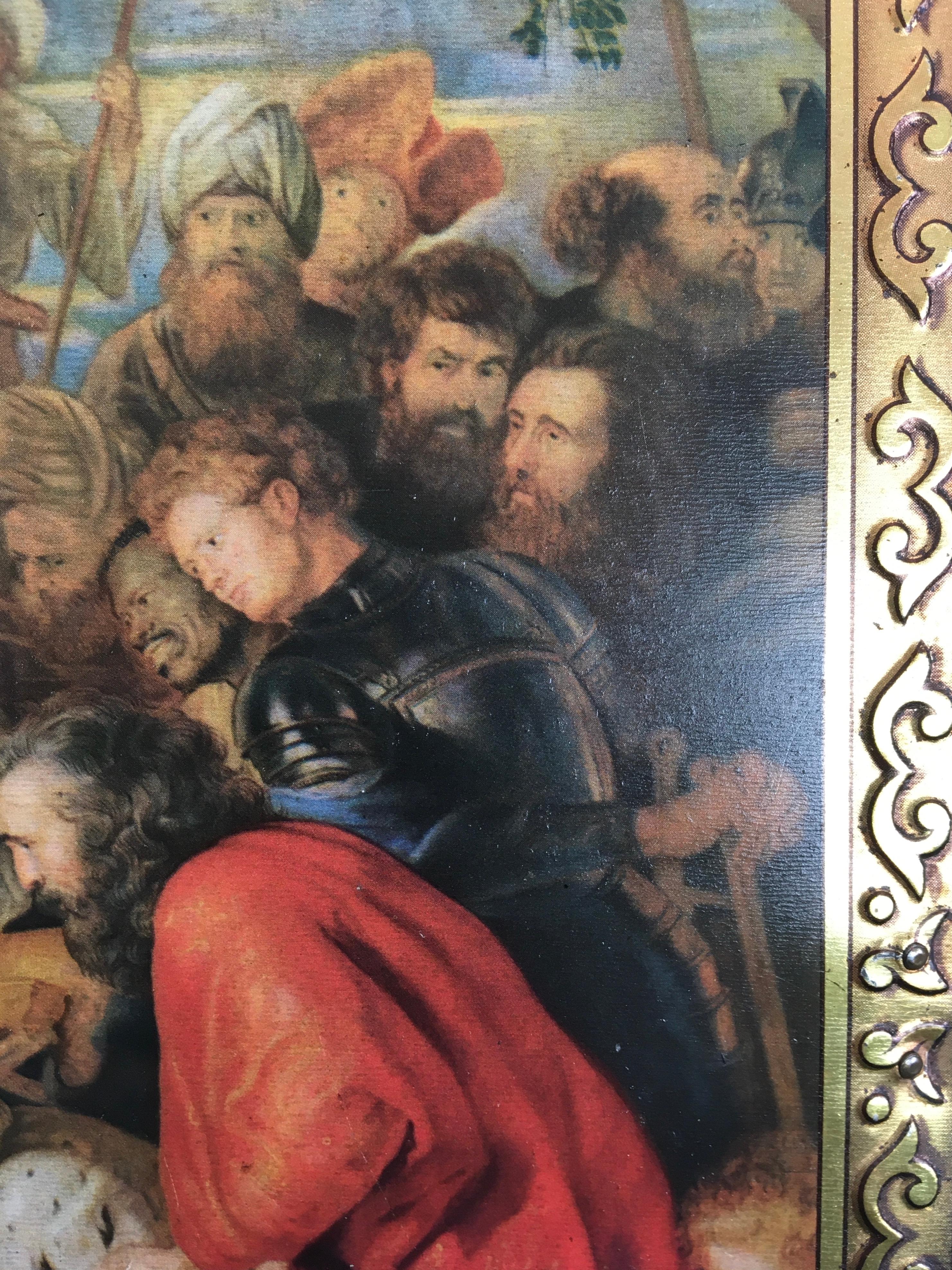 Metal P.¨P. Rubens Adoration of the Magi Tin, De Beukelaer Antwerp For Sale