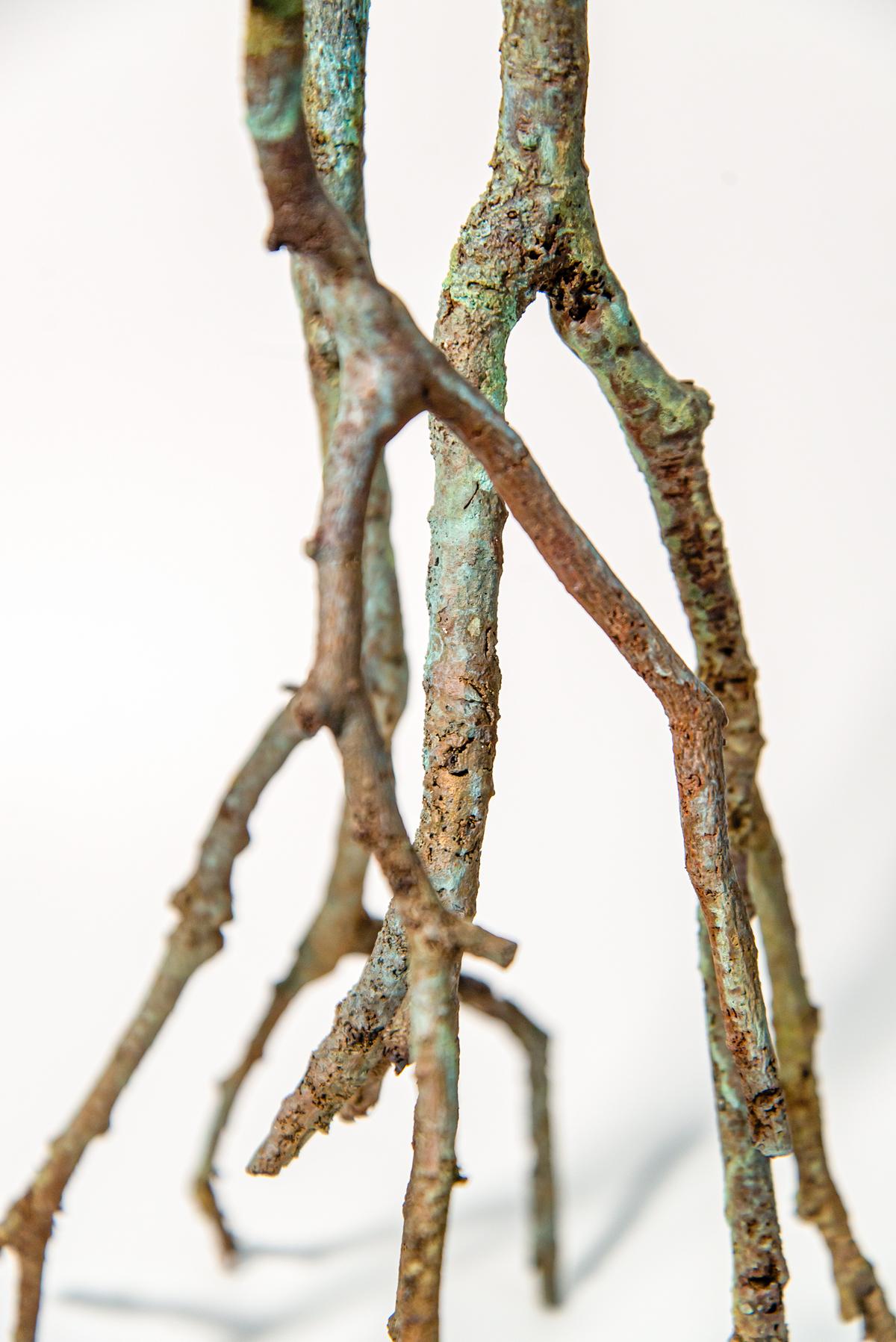 The evocative image of tree branches lying on the ground caught the imagination of sculptor Roch Smith. The Toronto artist re-envisioned the natural form as arms and limbs in a playful series of sculptures called The Treemen. Dreamwalker is rendered