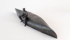 Heart's Content AP/9 - Bronze Sculpture, Canoe, Contemporary, Signed