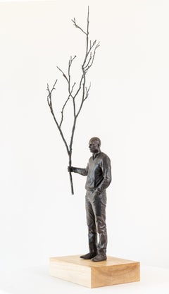 L'Arboriste - Sculpture en bronze, art figuratif contemporain