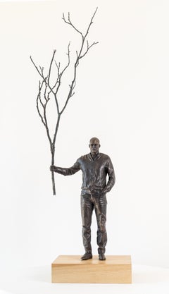 L'Arboriste - Sculpture en bronze, art figuratif contemporain