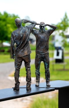 Towards an Alignment - Bronze and Steel Outdoor Sculpture, Contemporary, 2010+