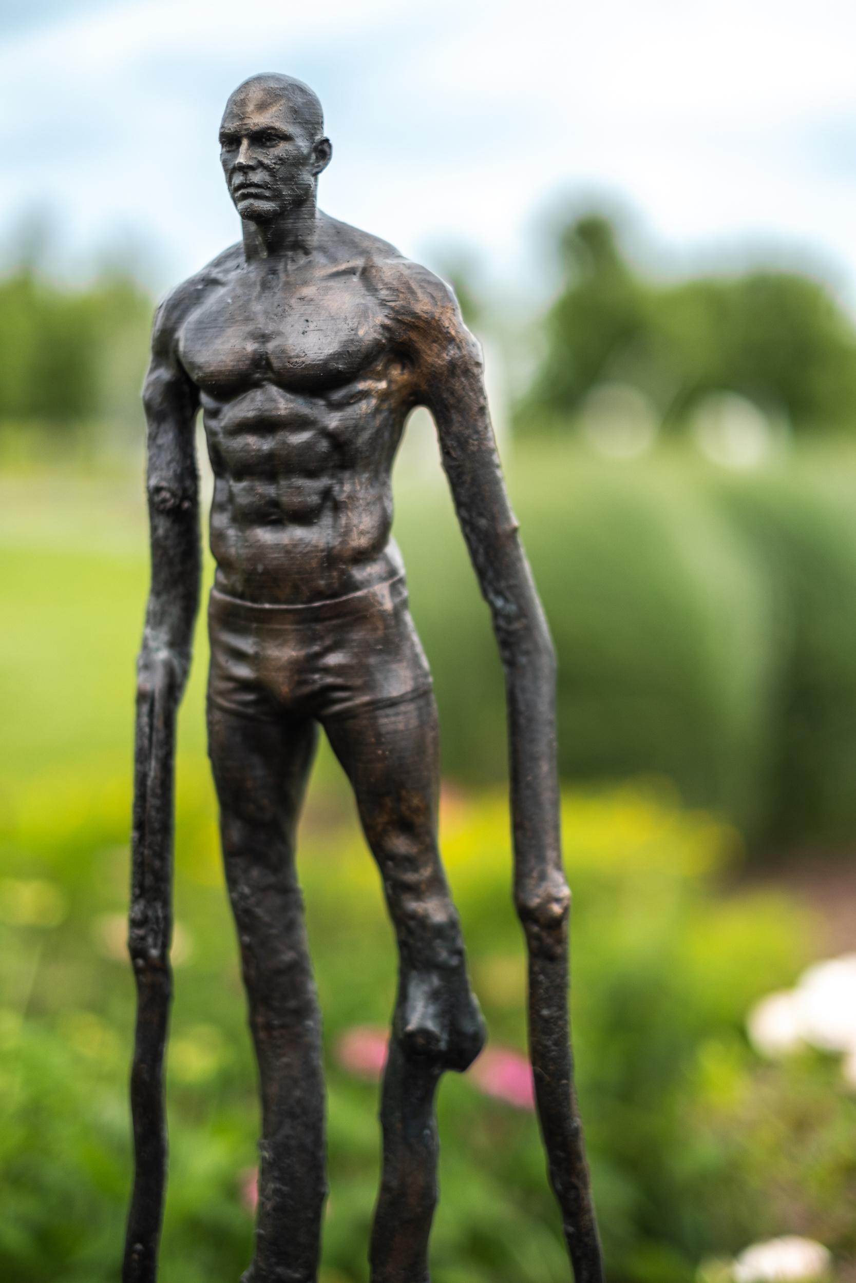 Wanderer - surrealist, contemporary, figurative, bronze, outdoor sculpture 1