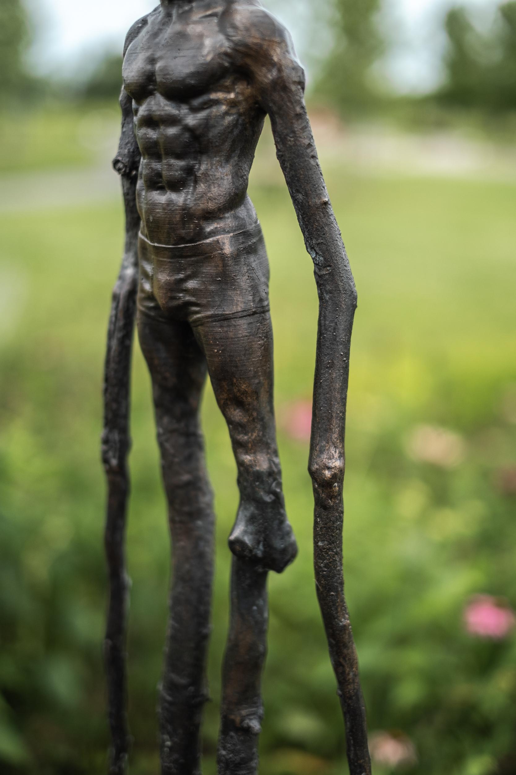 Wanderer - surrealist, contemporary, figurative, bronze, outdoor sculpture 3