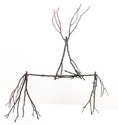 Whimsical Underpinning - surrealist, abstract, male figurative, bronze sculpture