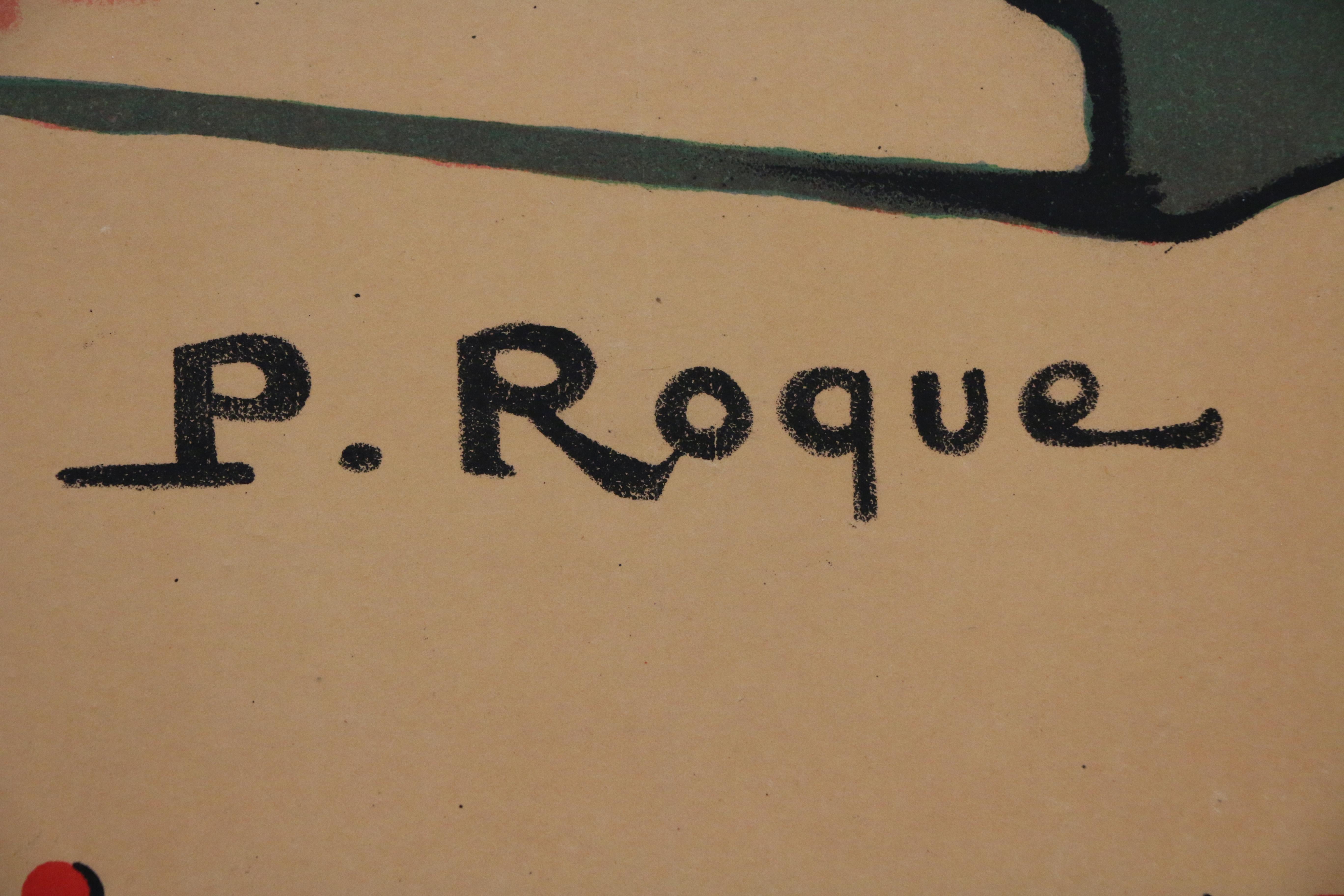 P. ROQUE, cartel para la Exposición Internacional de Artes Decorativas - Print Marrón de P. Roque