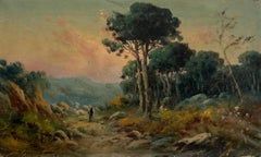 A walk along a country lane at dusk