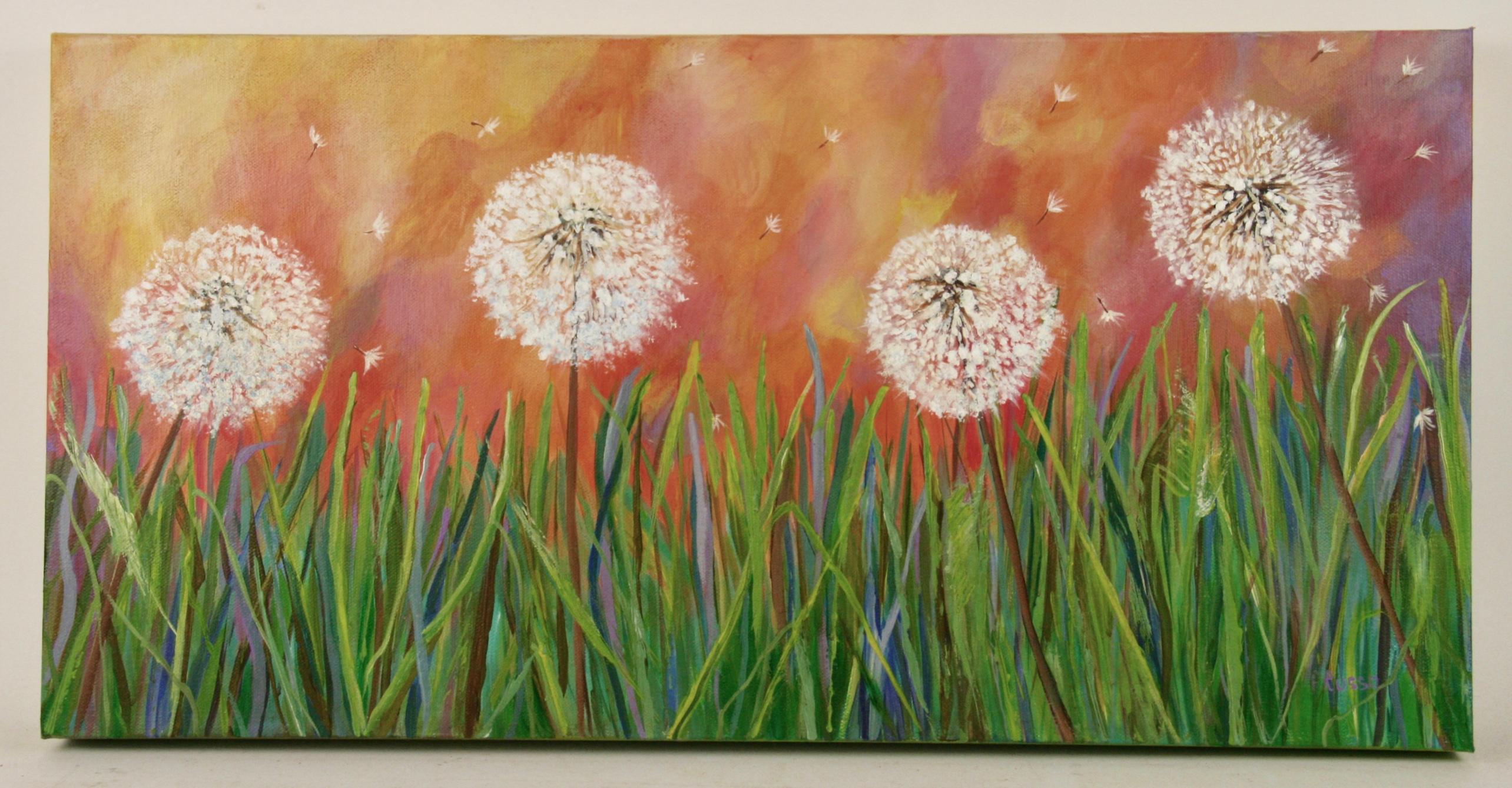  Dandelion Impressionist Landscape  Painting For Sale 8