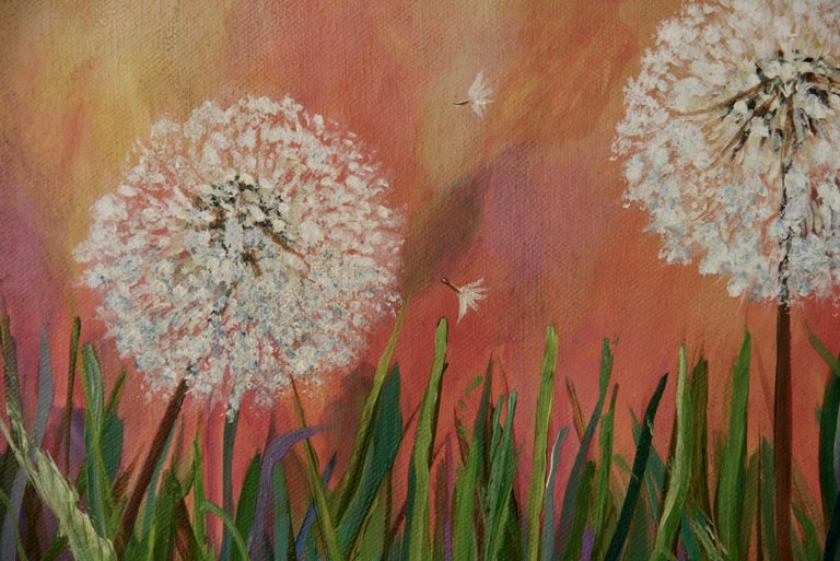 Dandelion Impressionist Landscape  Painting For Sale 1