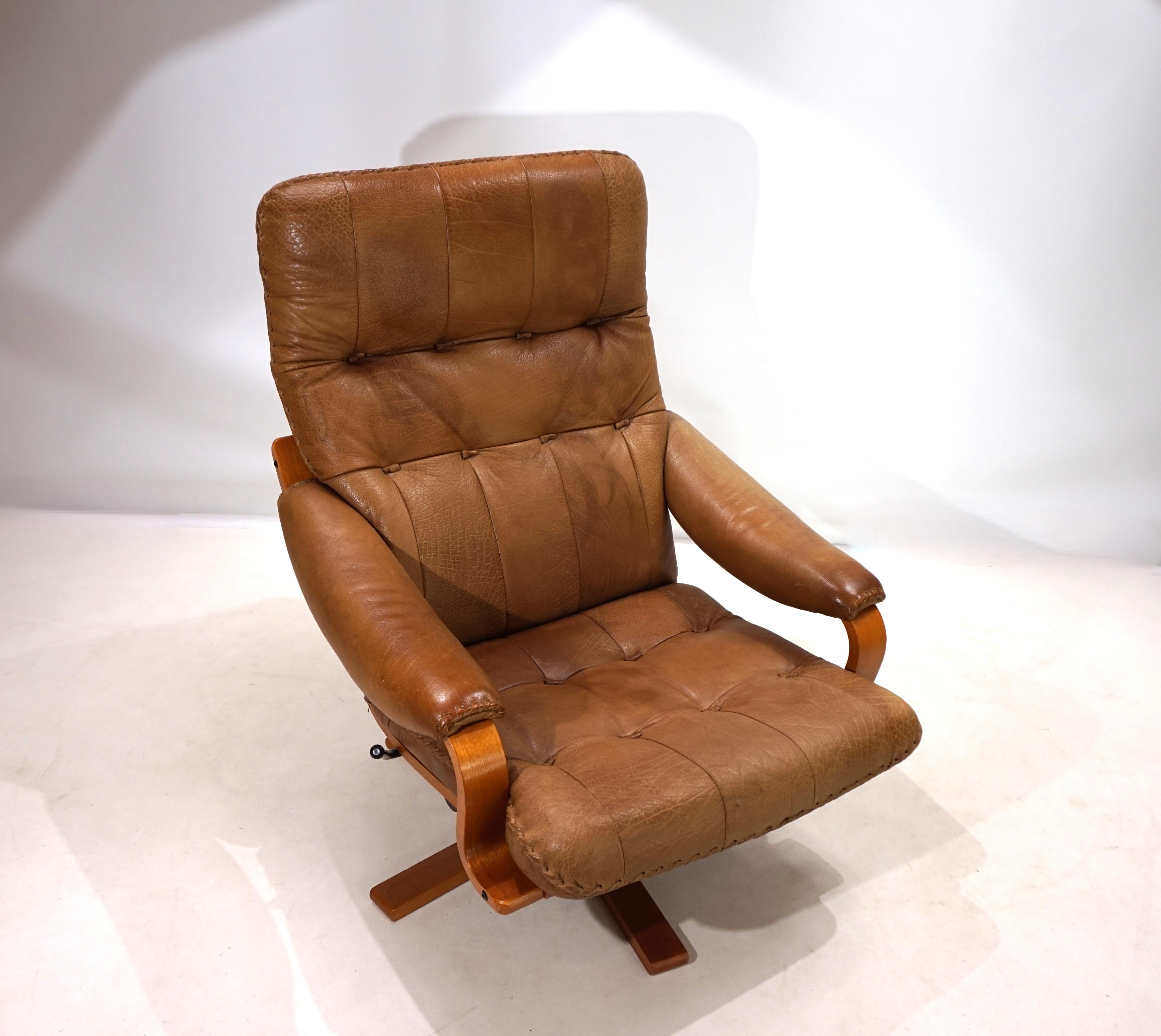 P. A. Schultz & Co. Fauteuil en cuir du Danemark, 1960 en vente 4