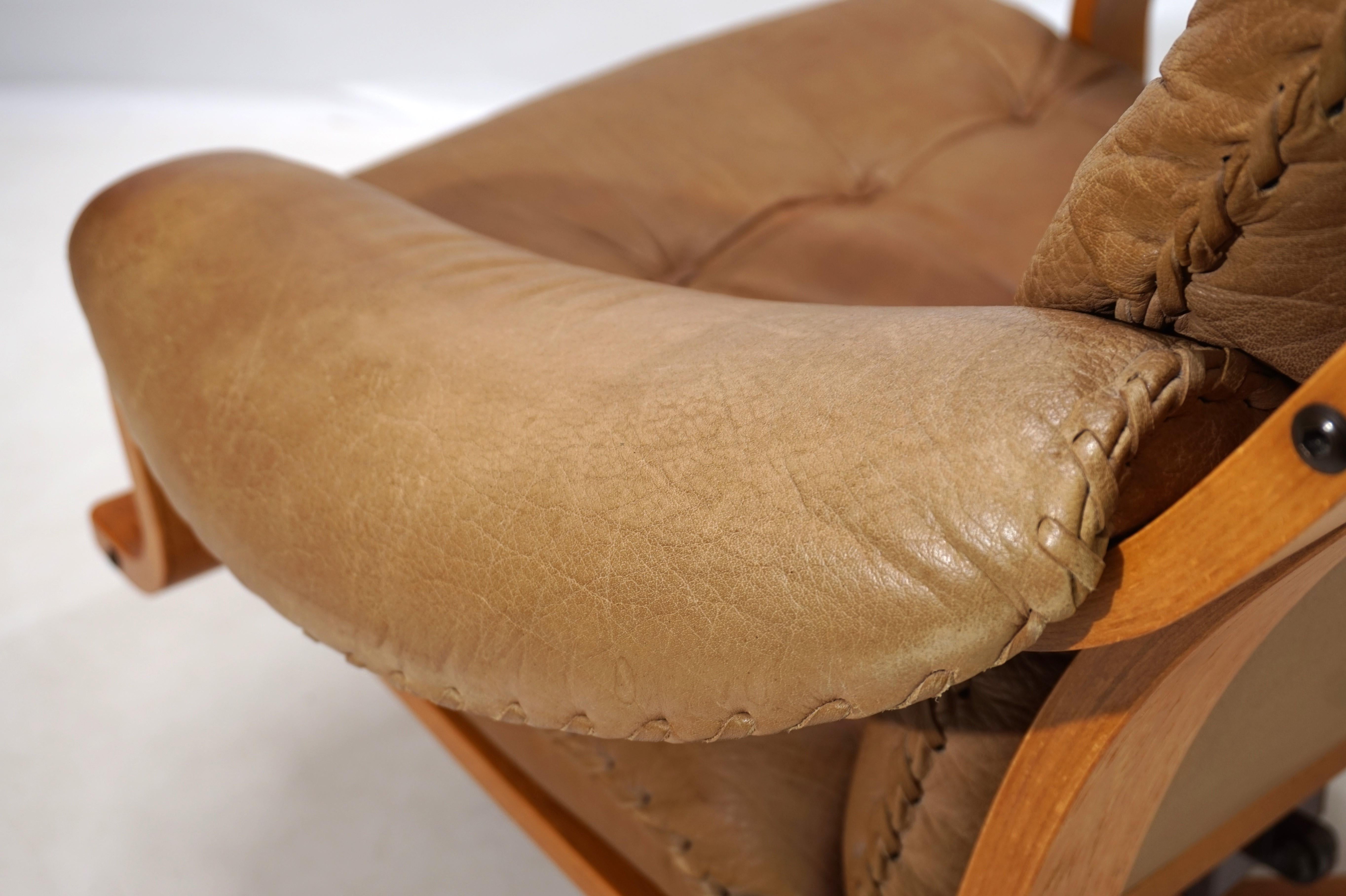 P. A. Schultz & Co. Fauteuil en cuir du Danemark, 1960 en vente 5