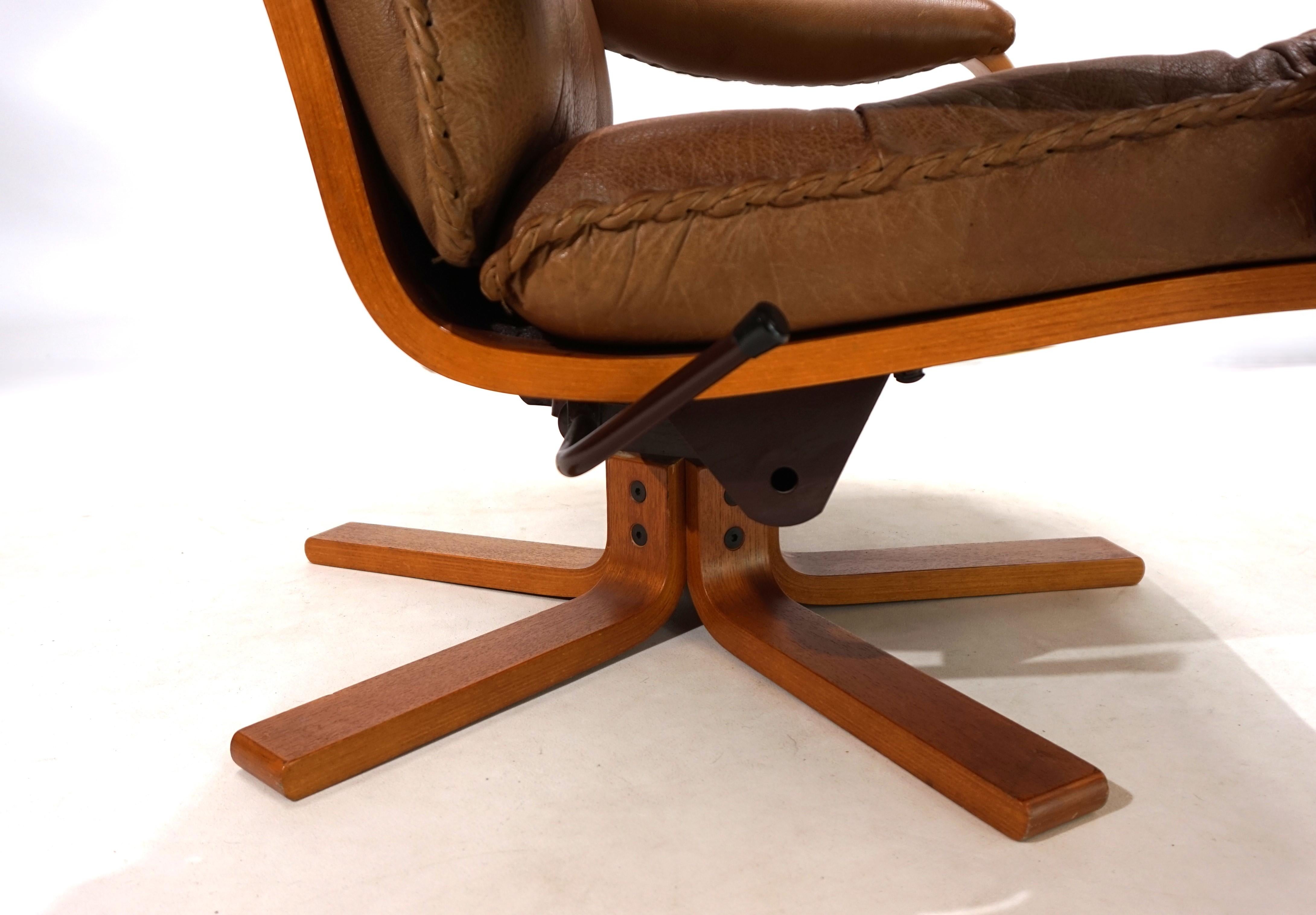 P. A. Schultz & Co. Fauteuil en cuir du Danemark, 1960 en vente 7