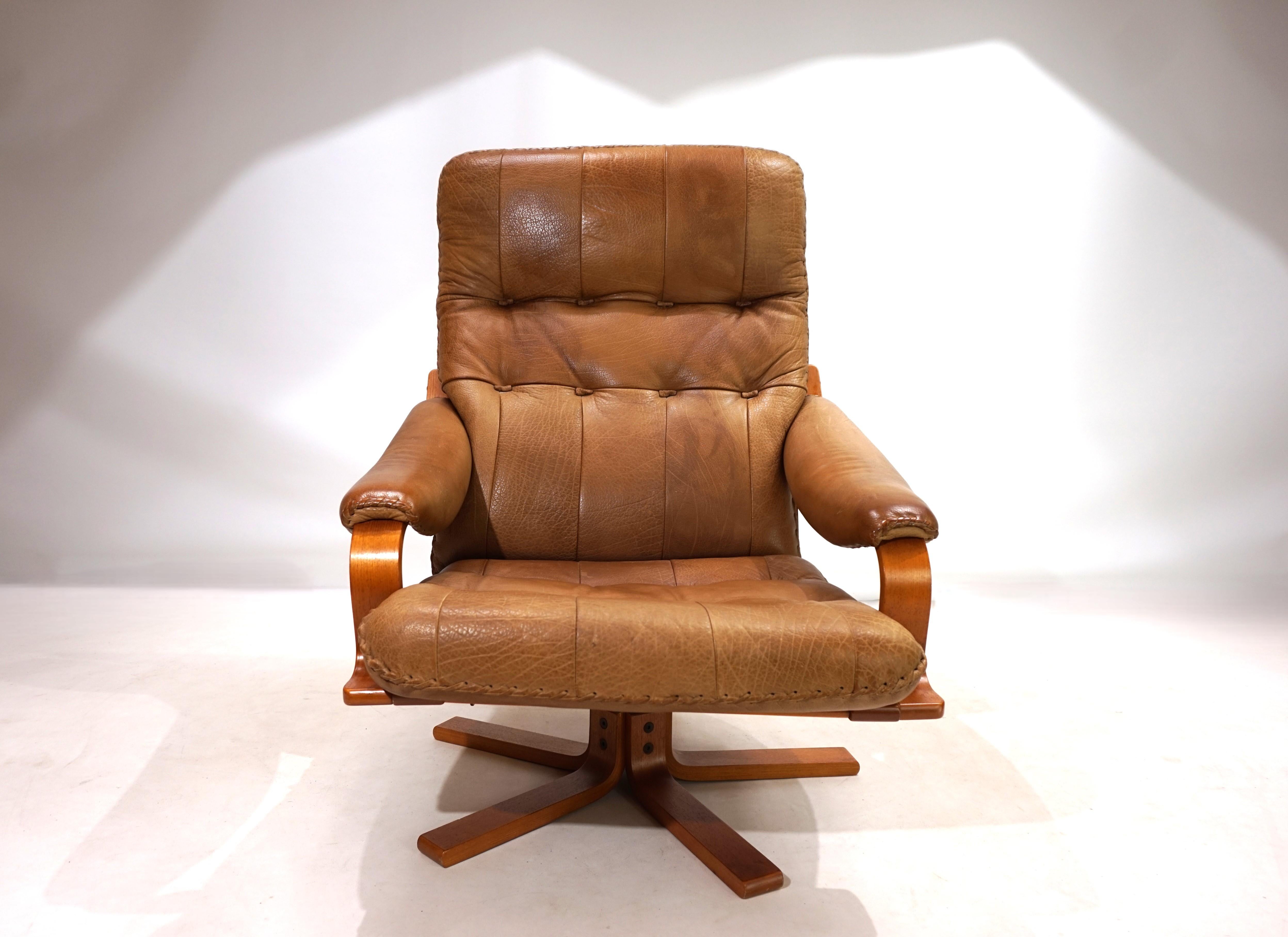 P. A. Schultz & Co. Fauteuil en cuir du Danemark, 1960 en vente 10