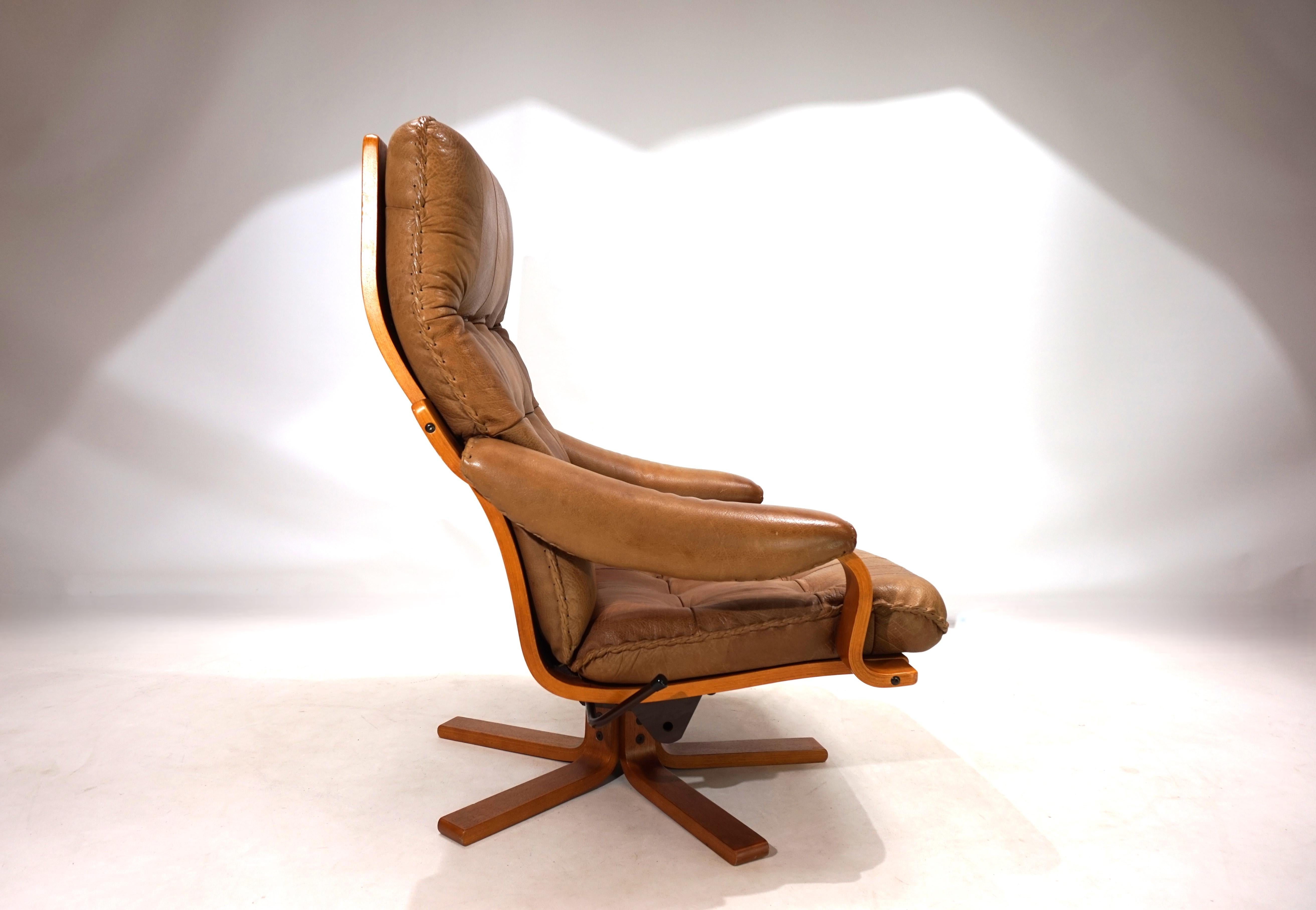 P. A. Schultz & Co. Fauteuil en cuir du Danemark, 1960 Bon état - En vente à Ludwigslust, DE