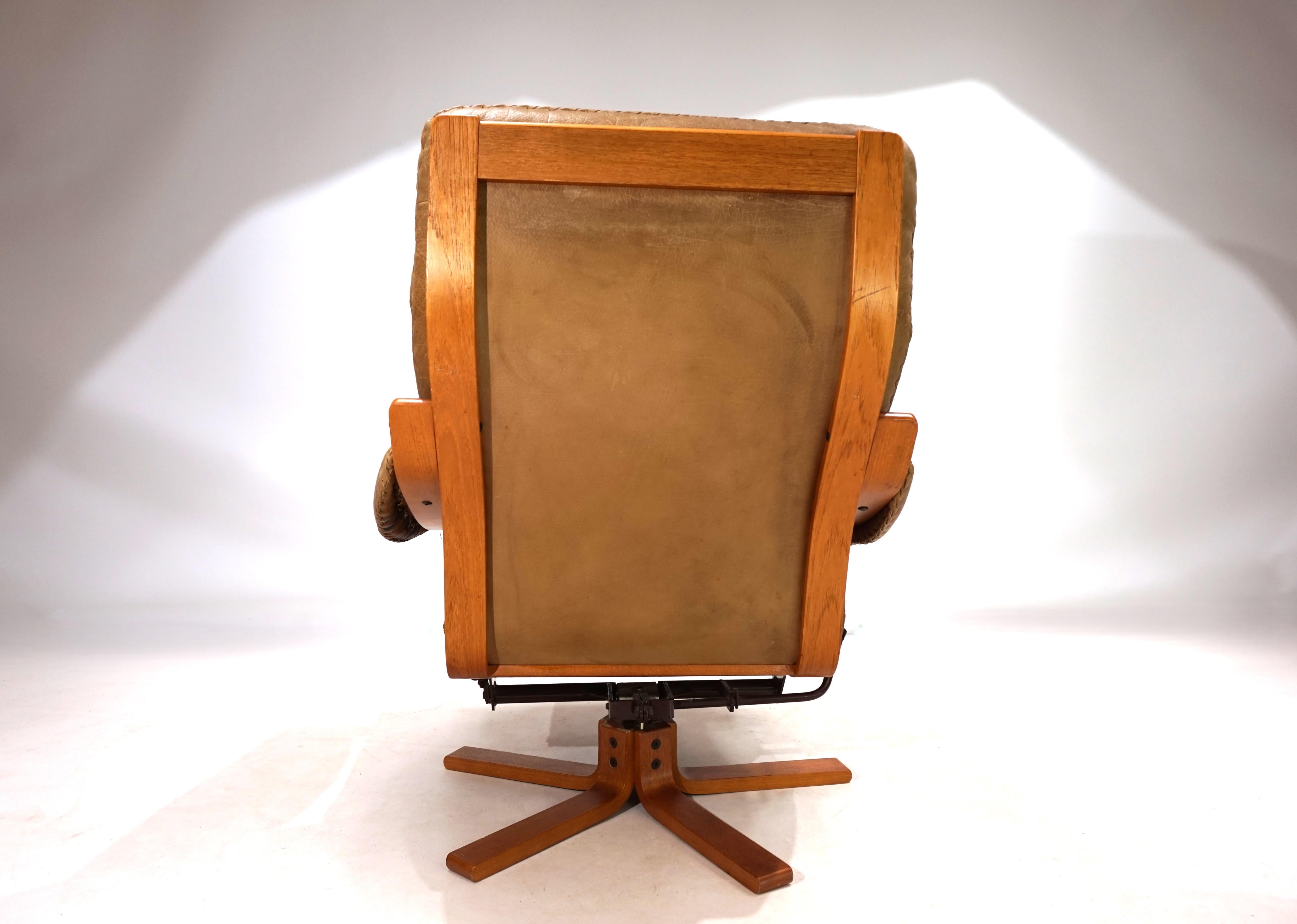 P. A. Schultz & Co. Fauteuil en cuir du Danemark, 1960 en vente 1