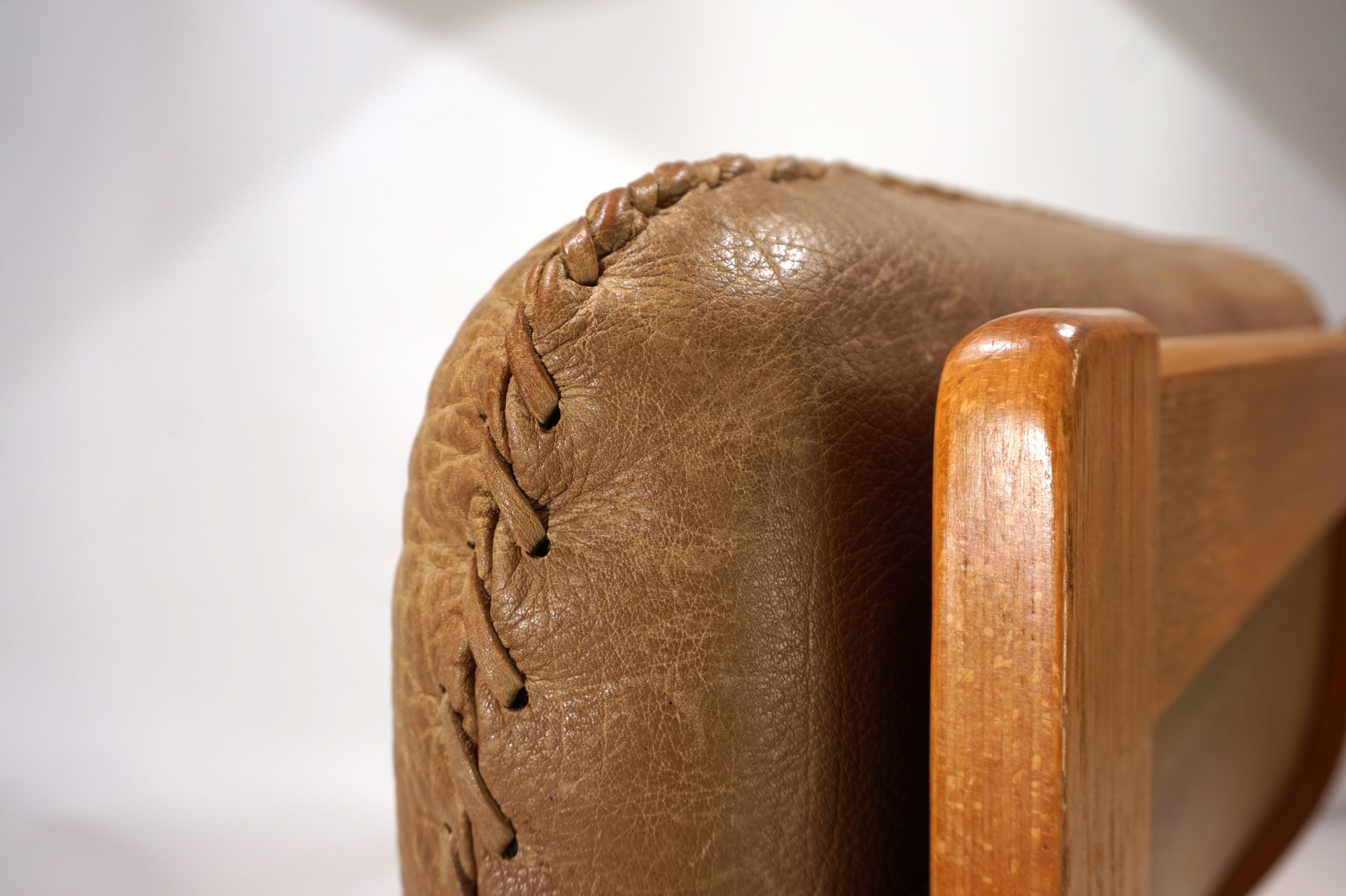 P. A. Schultz & Co. Fauteuil en cuir du Danemark, 1960 en vente 2