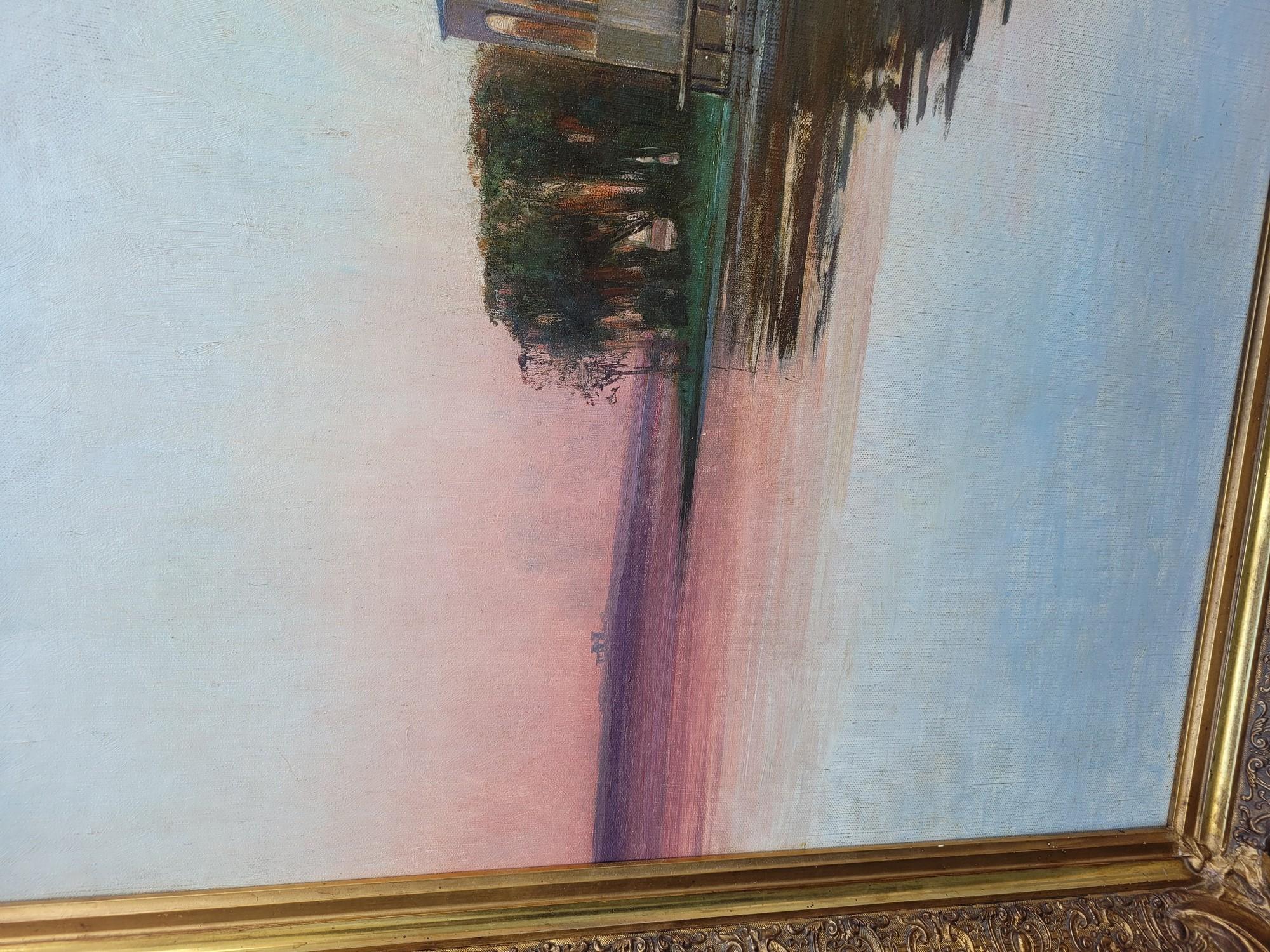 P. Soborg, Ansicht der Kirche der Heiligen Wunderschönen, Hst. signiert, Ende des 19. Ea (Farbe) im Angebot
