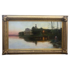 P Soborg, View Of The Church Of The Holy Saviour, Hst Signed, End Of The 19th Ea