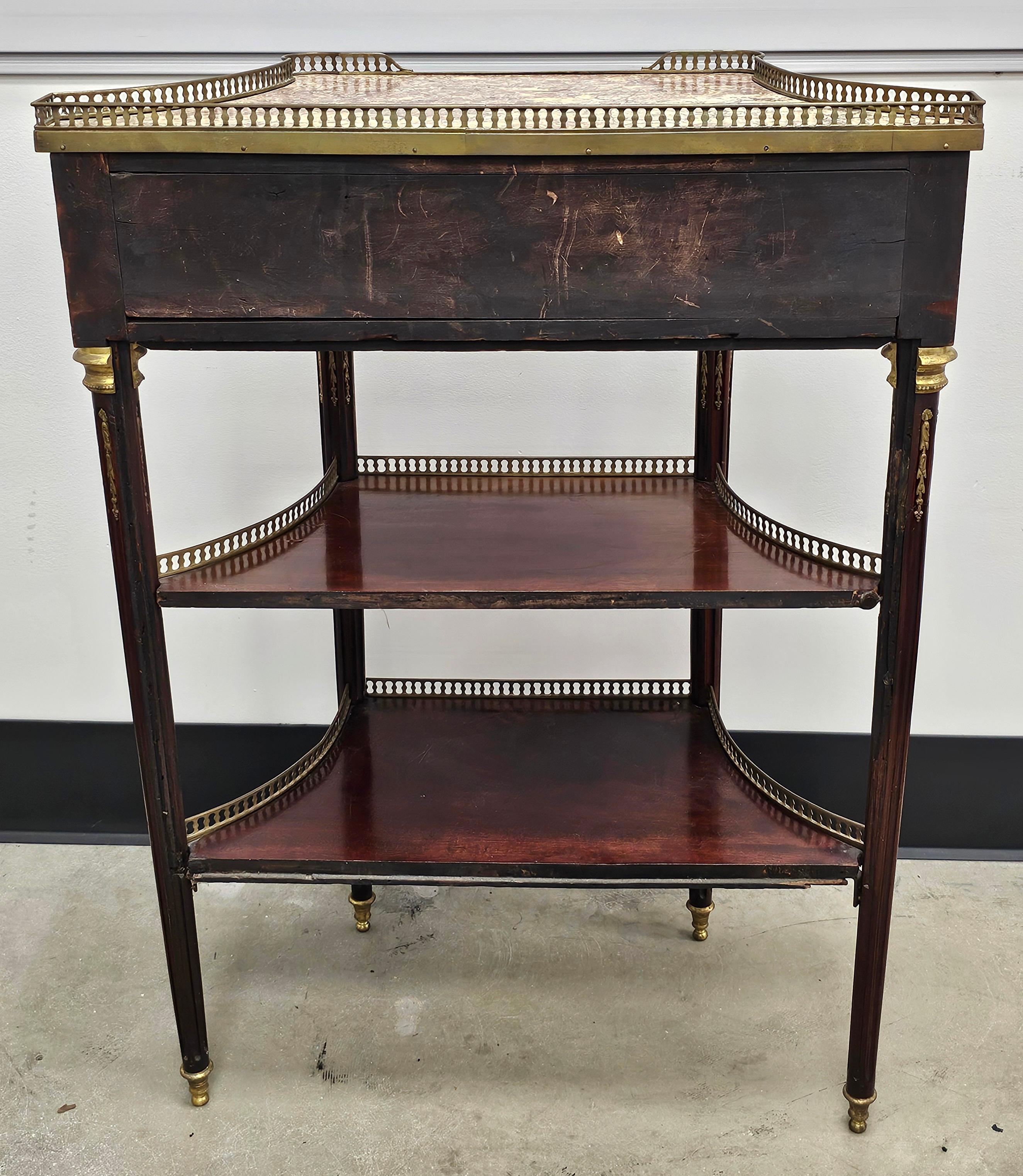 P. Sormani Attributed Mahogany, Ormolu and Brèche d'Alep marble Console Table For Sale 6