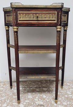 Sormani Style Mahogany, Ormolu and Brèche d'Alep marble Console Table