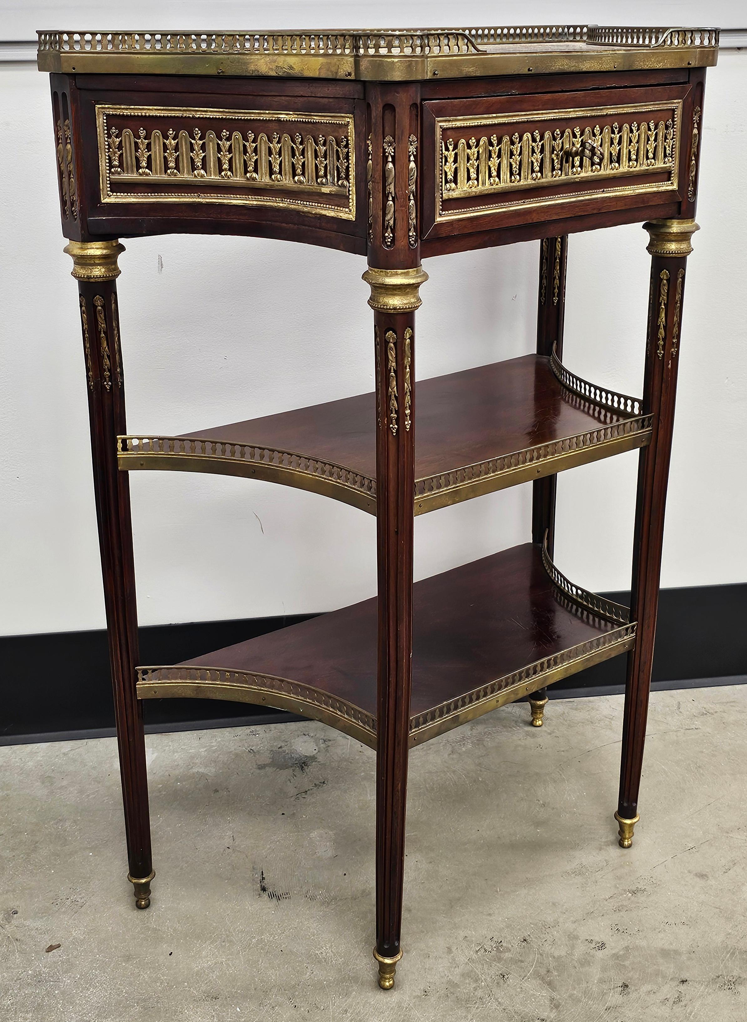 P. Sormani Attributed Mahogany, Ormolu and Brèche d'Alep marble Console Table For Sale 1
