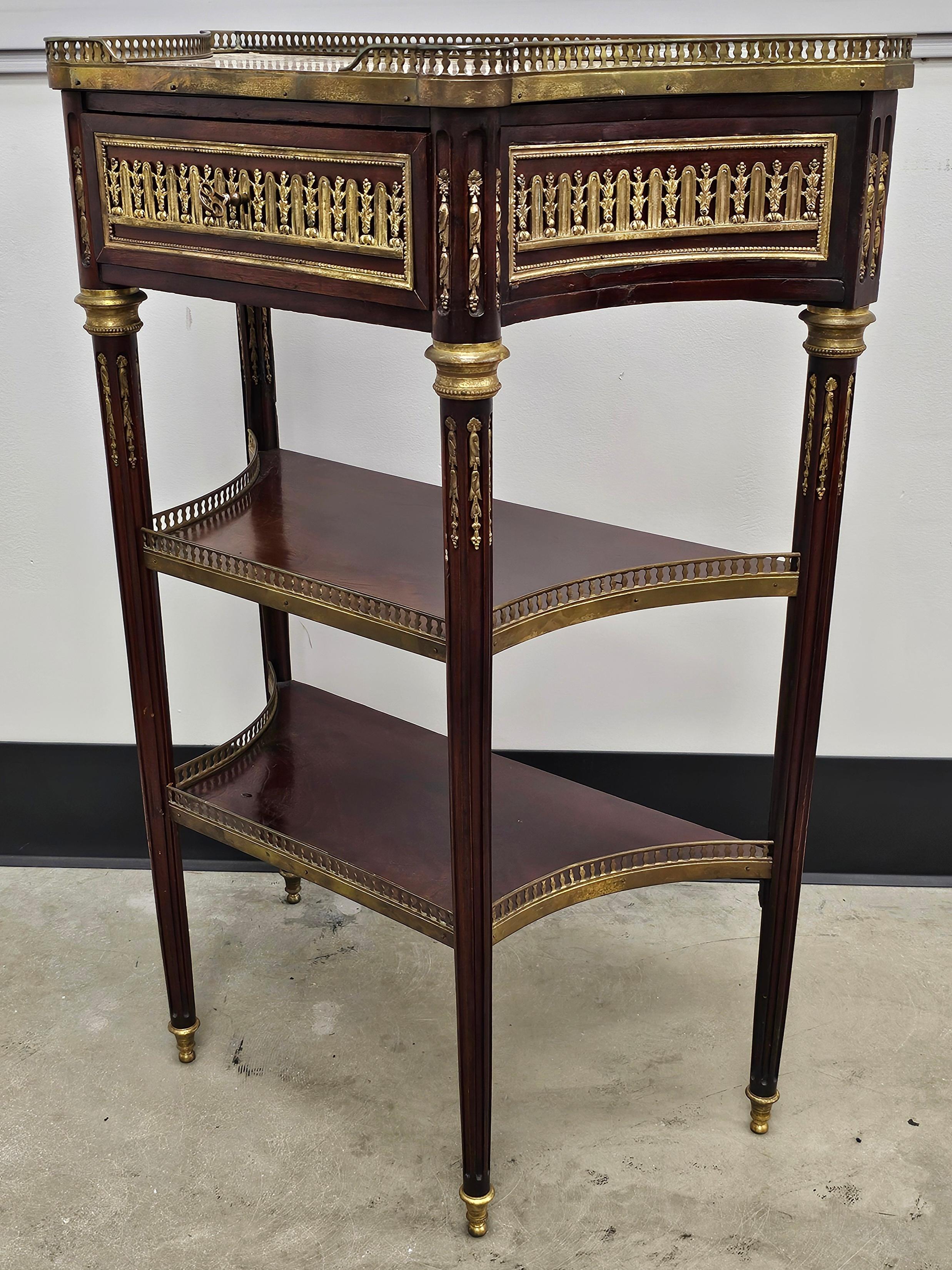P. Sormani Attributed Mahogany, Ormolu and Brèche d'Alep marble Console Table For Sale 2
