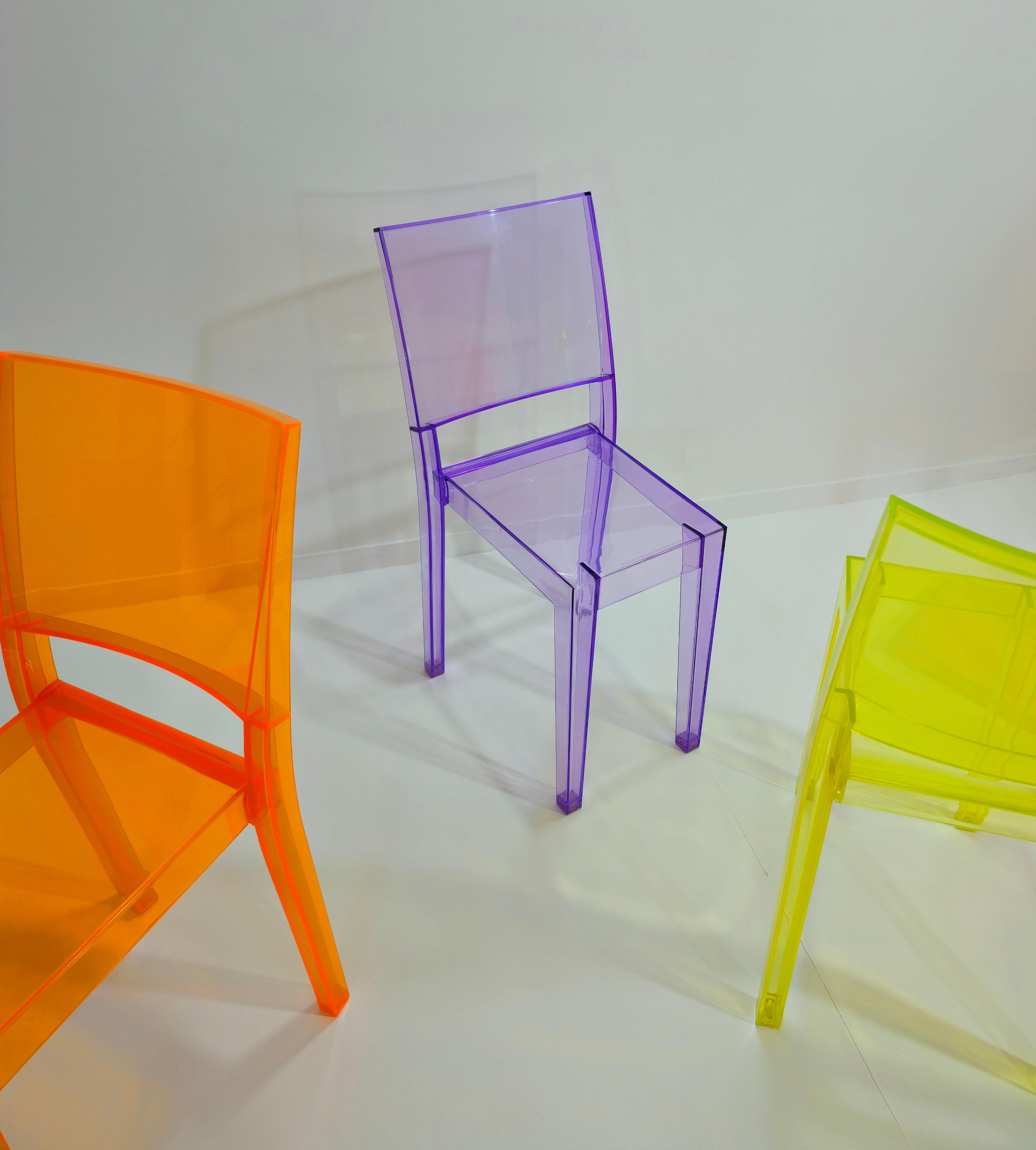 P. Starck für Kartell: 4 Stühle, Modell La Marie, aus transparentem Polycarbonat, Italien (20. Jahrhundert) im Angebot