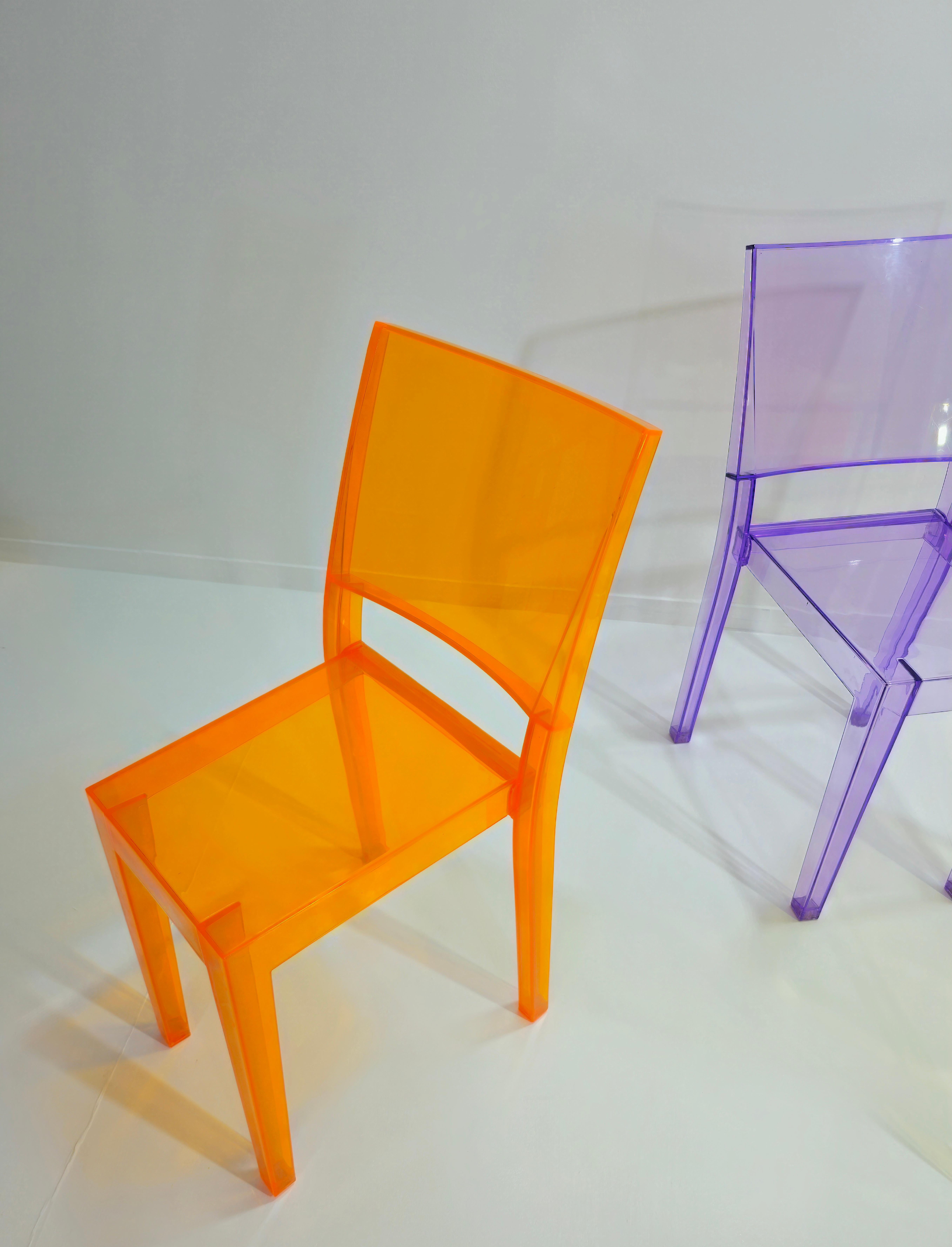 P. Starck für Kartell: 4 Stühle, Modell La Marie, aus transparentem Polycarbonat, Italien (Kunststoff) im Angebot