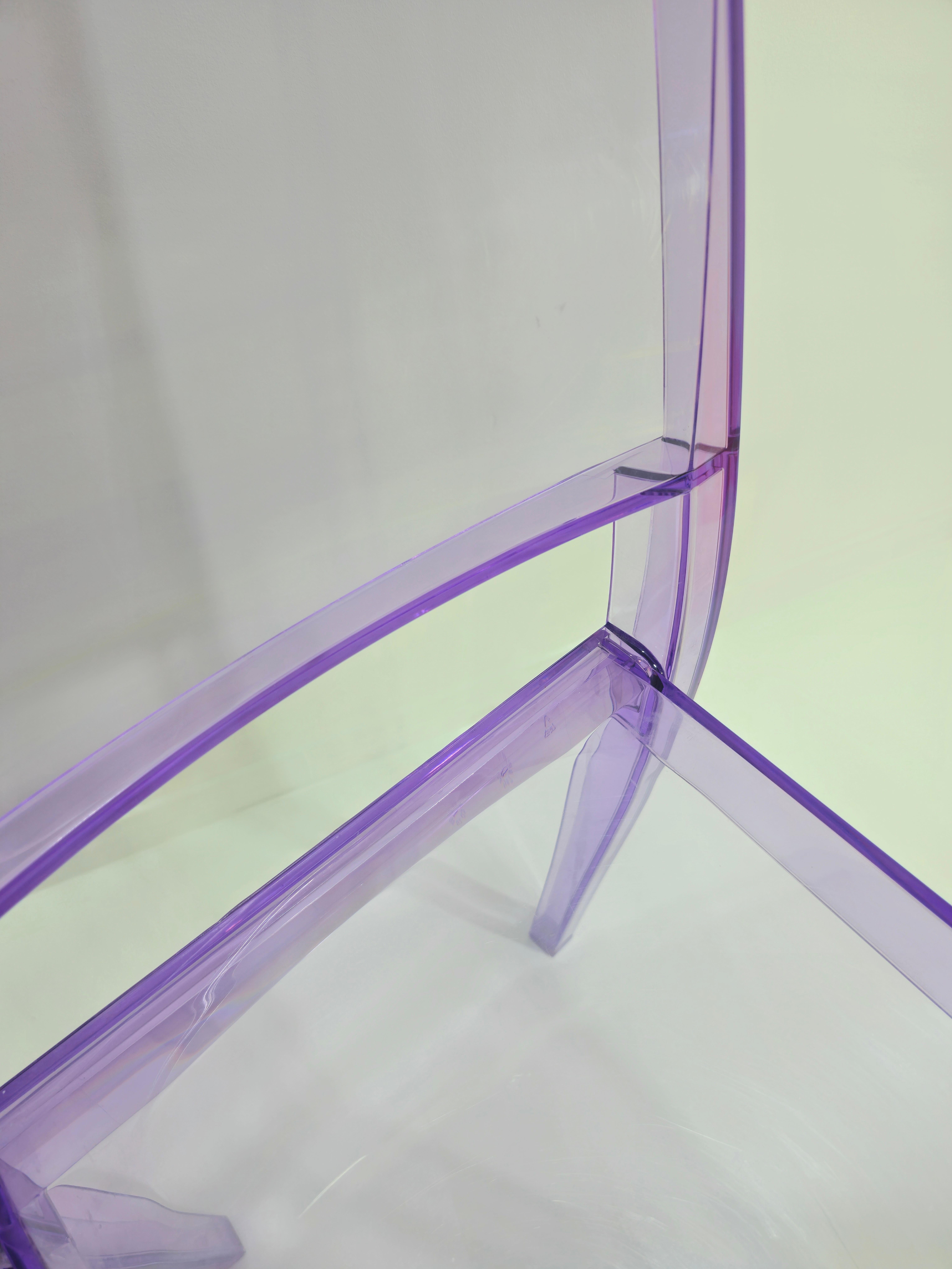 P. Starck für Kartell: 4 Stühle, Modell La Marie, aus transparentem Polycarbonat, Italien im Angebot 1