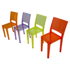 P. Starck für Kartell: 4 Stühle, Modell La Marie, aus transparentem Polycarbonat, Italien