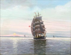 “Danish Clipper in Twilight”