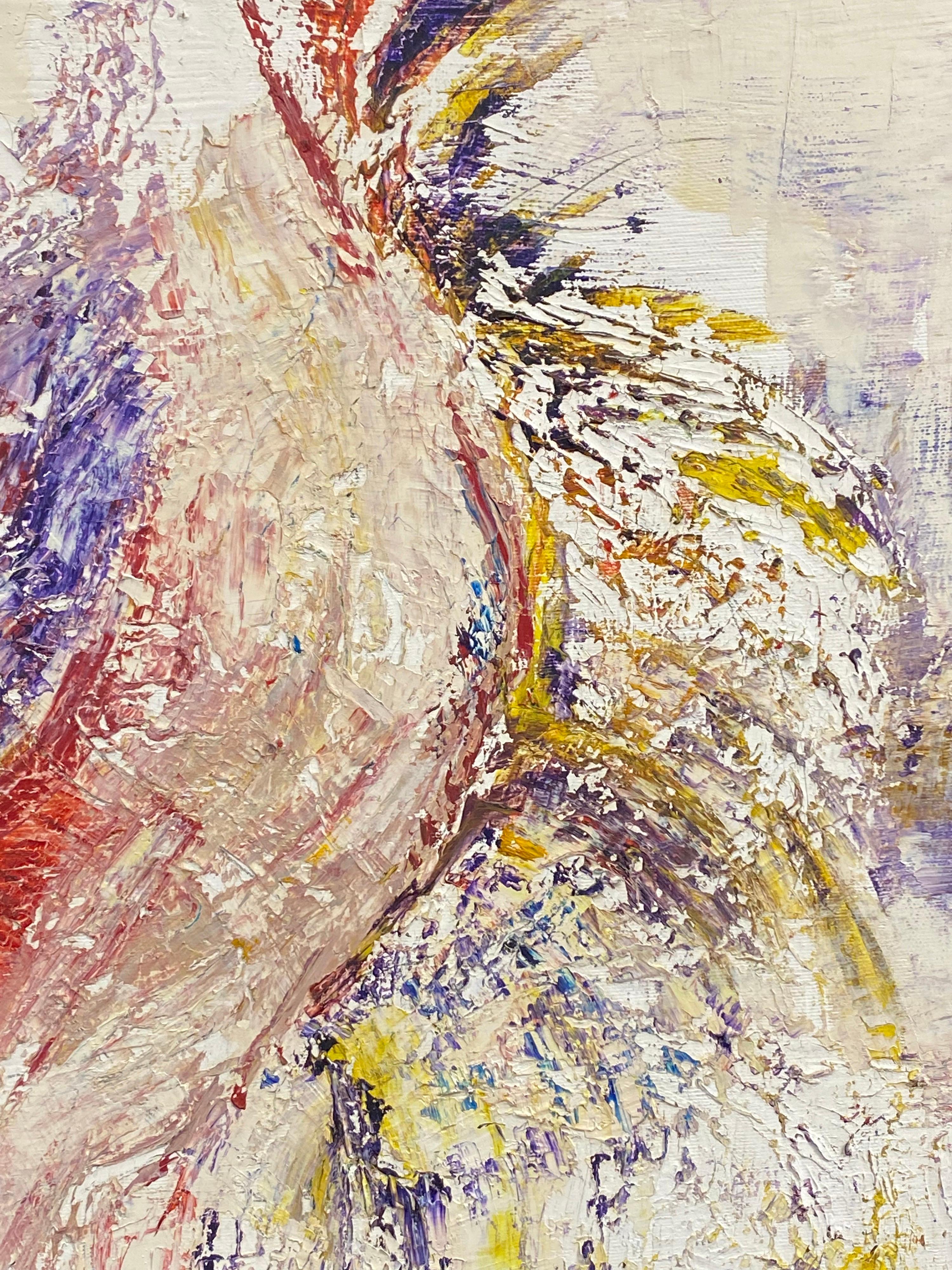 Peinture à l'huile expressionniste française originale du 20ème siècle - Explosion des couleurs - Painting de P Vilette