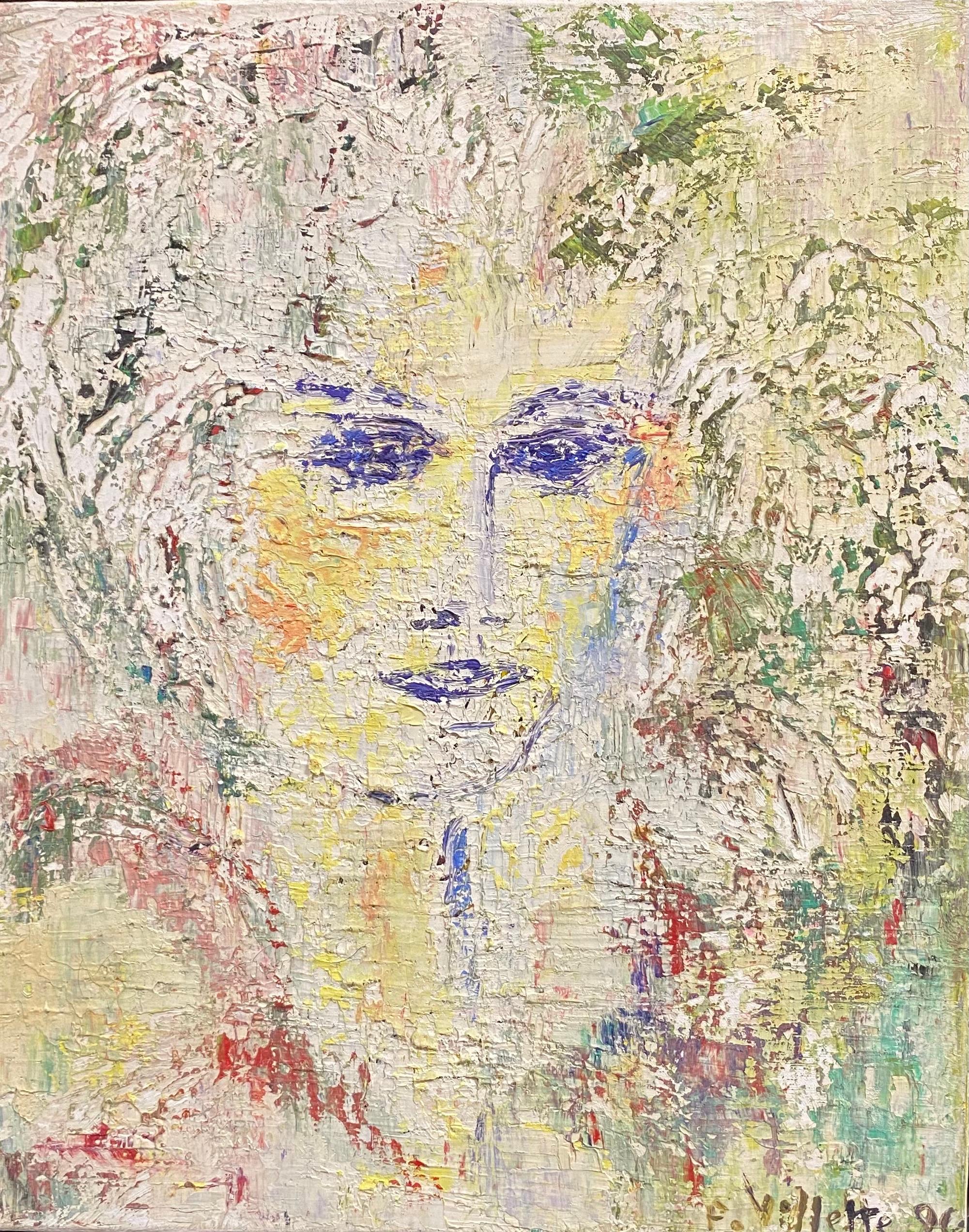 Portrait expressionniste français du 20ème siècle, peinture à l'huile originale signée, signée