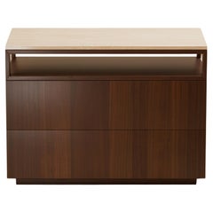 P.03 Bedside Table with Stone Top / Natural Walnut by Lusano