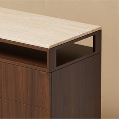 P.04 Dresser with Stone Top / Natural Walnut by Lusano