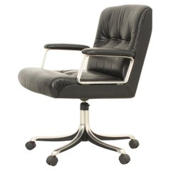 Used P126 Leather Office Chair by Osvaldo Borsani for Tecno, 1976
