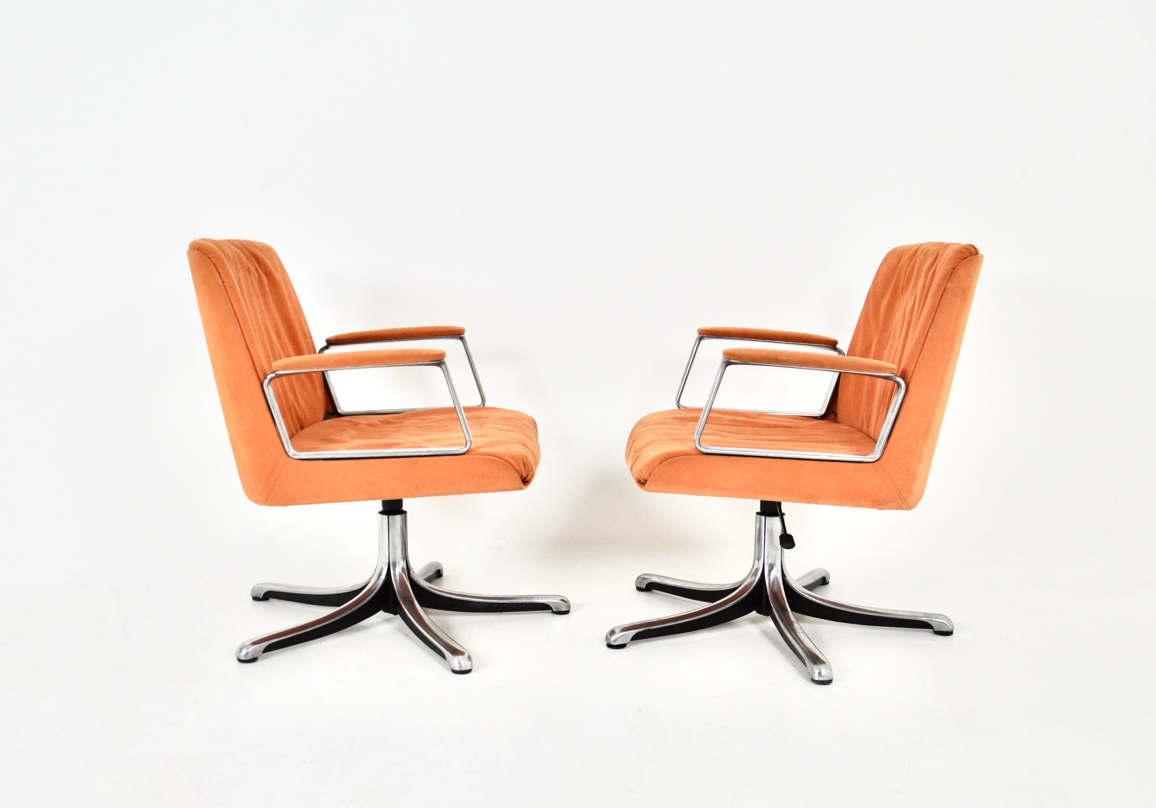 Bürostuhl P126 von Osvaldo Borsani für Tecno, 1970er Jahre, 2er-Set, Bürostuhl im Zustand „Gut“ im Angebot in bruxelles, BE