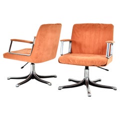 Chaise de bureau P126 d'Osvaldo Borsani pour Tecno, années 1970, lot de 2