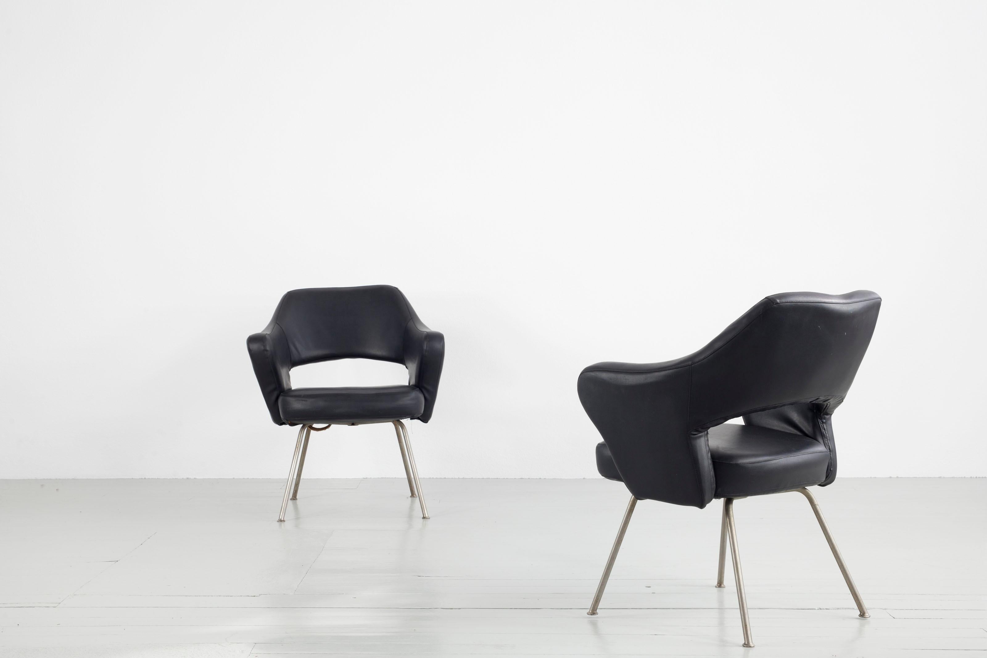 Sesselpaar „P16“, entworfen von Gastone Rinaldi und hergestellt von Rima, Italien im Angebot 2