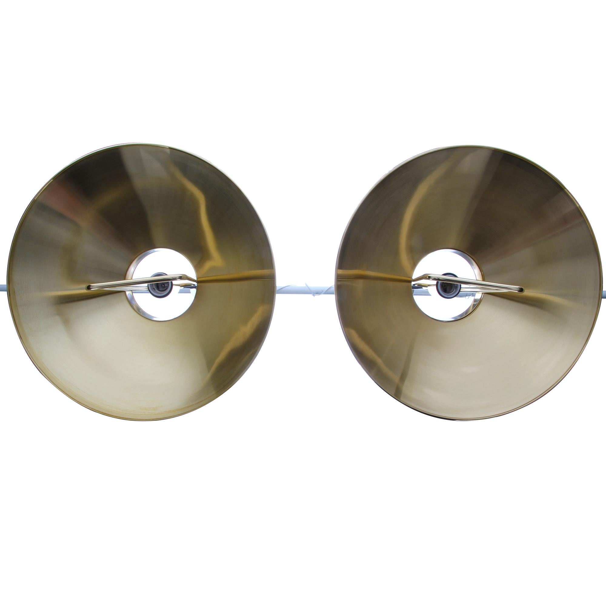 P295 Pendant Pair by Fritz Schlegel in 1938 for Lyfa with Brass Suspensions 1