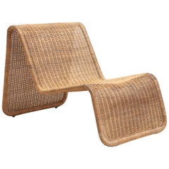 P3 Rattan Easy Chair by Tito Agnoli