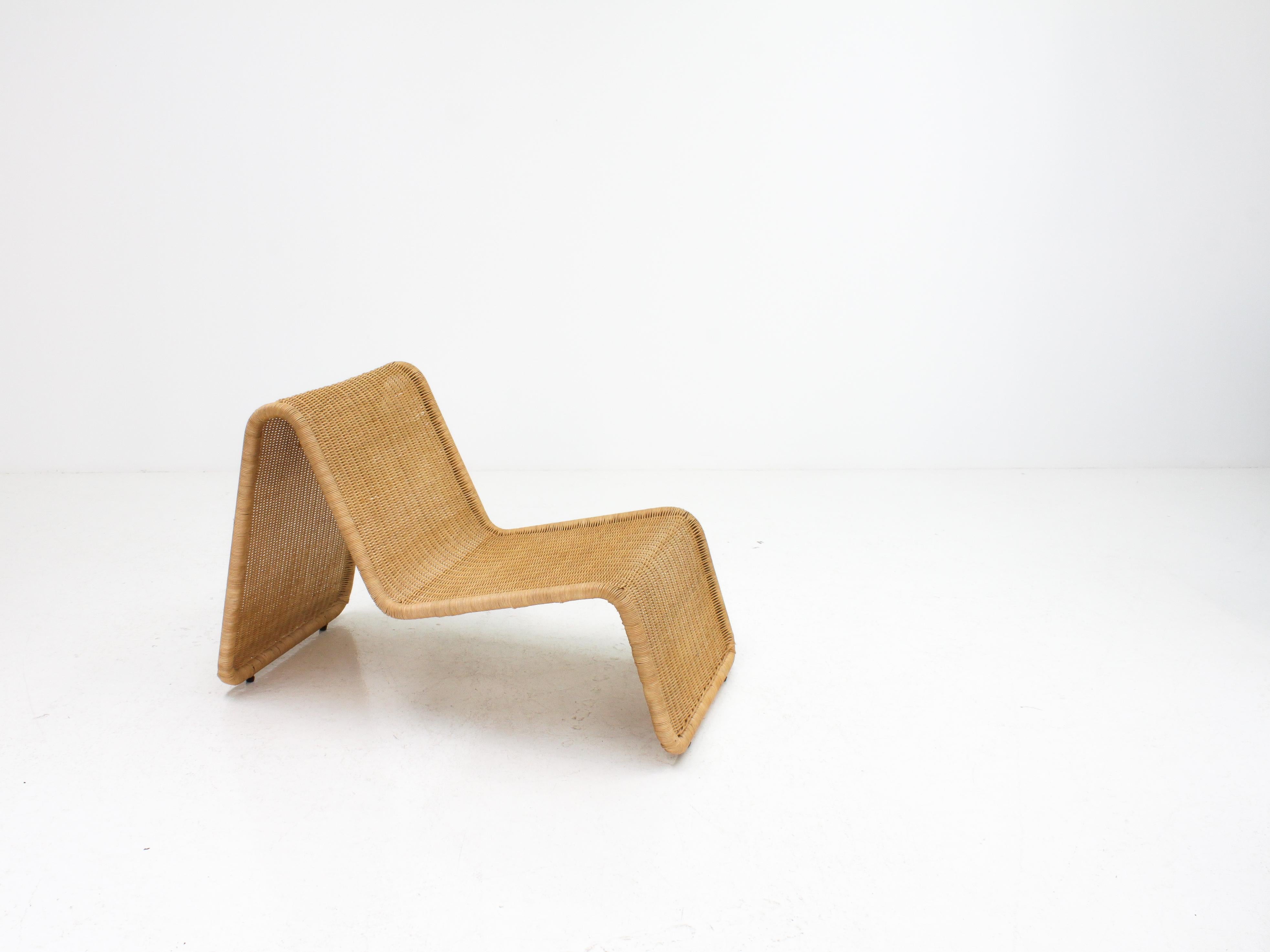 Mid-Century Modern P3 Rattan 'New Wicker' Chair by Tito Agnoli for Bonacina, 1960s‎, Italy