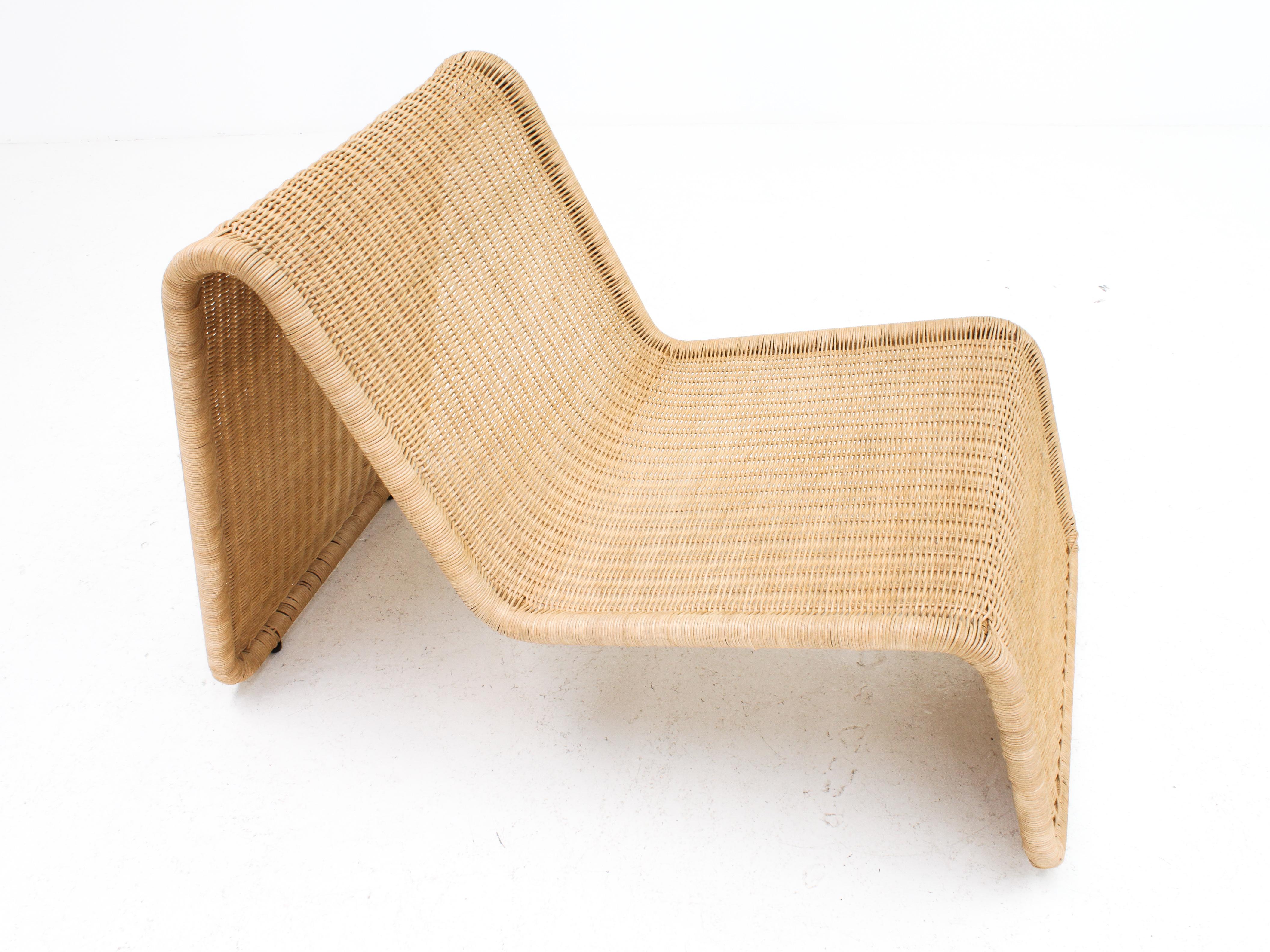 Italian P3 Rattan 'New Wicker' Chair by Tito Agnoli for Bonacina, 1960s‎, Italy