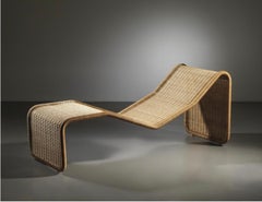 Sedia da salotto in rattan P3S di Tito Agnoli per Bonacina, Italia 1960