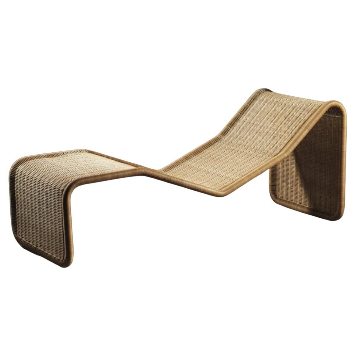 P3S Rattan-Loungesessel von Tito Agnoli für Bonacina, Italien 1960er Jahre im Angebot