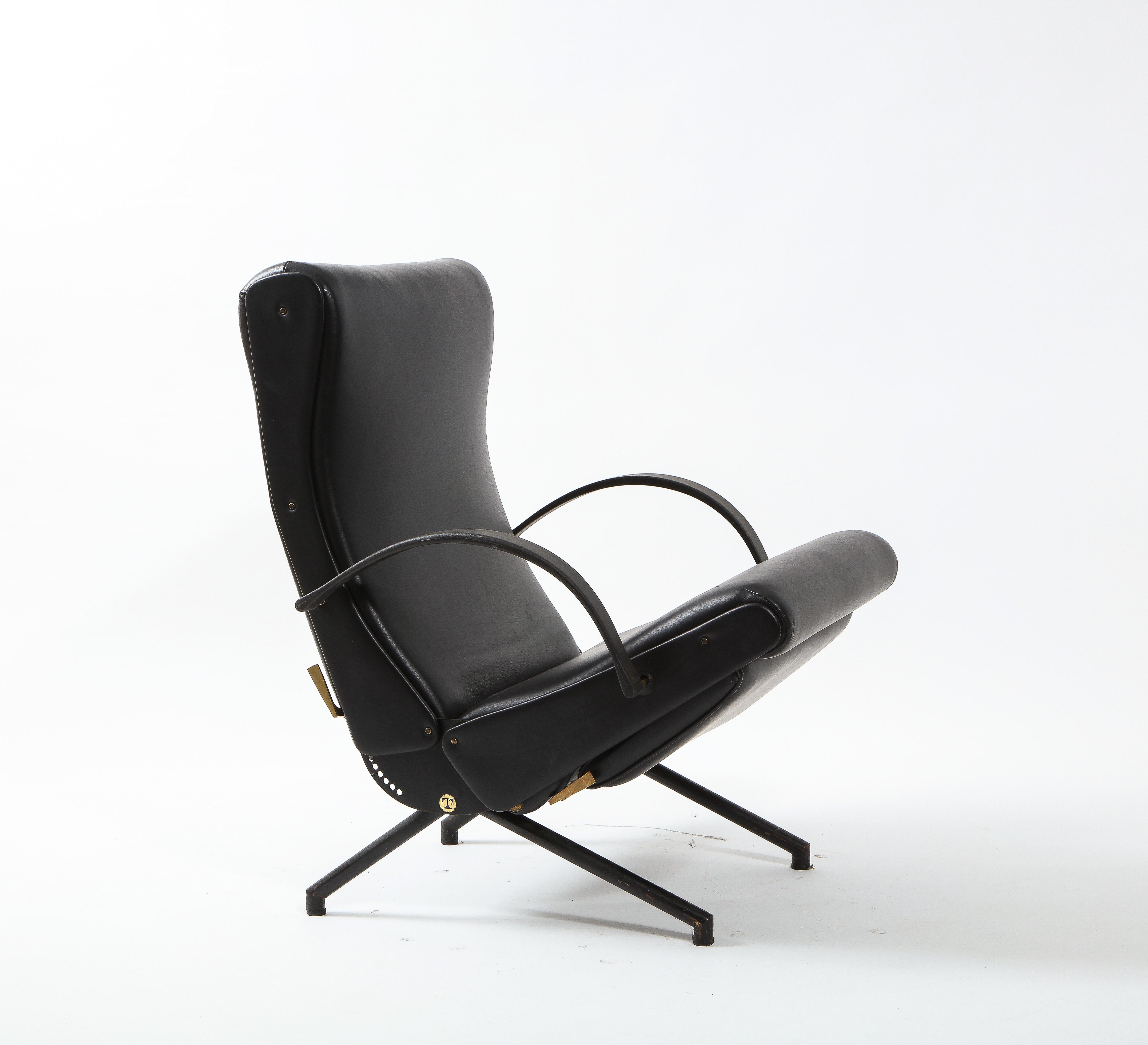 Italian Osvaldo Borsani for Tecno P40 Adjustable Lounge Chair, Italy 1955 For Sale