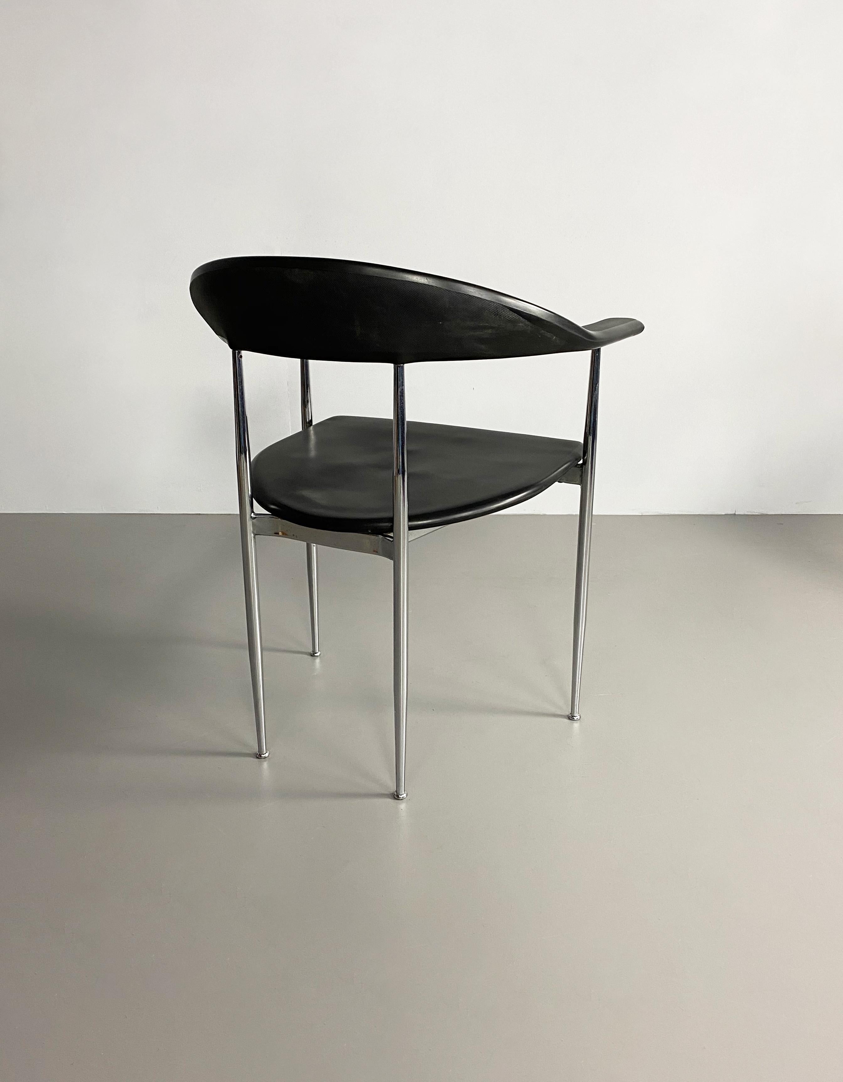 'P40' Dining Chair by Vegni & Gualtierotti for Fasem, Italy, c.1980 For Sale 2