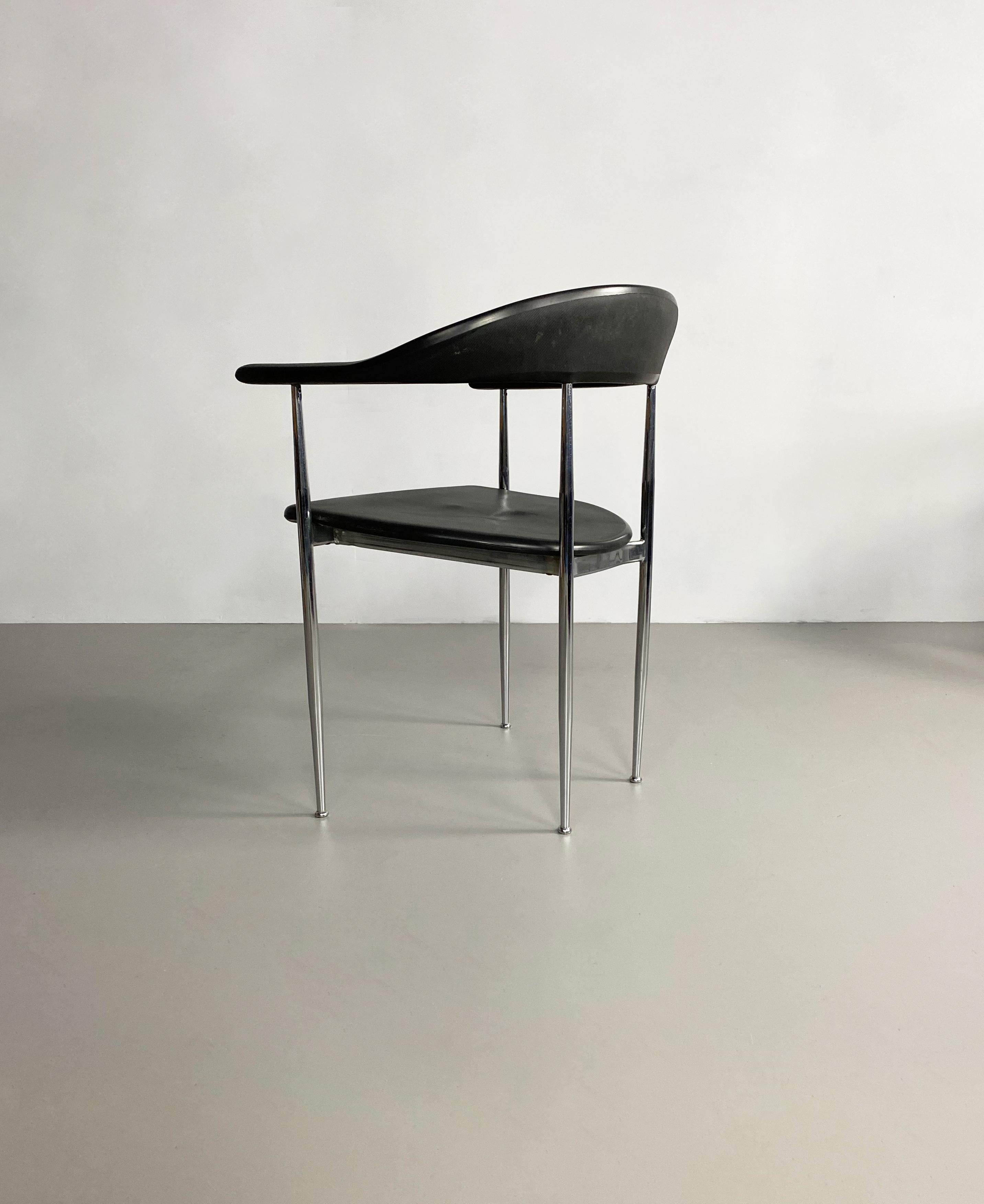 'P40' Dining Chair by Vegni & Gualtierotti for Fasem, Italy, c.1980 For Sale 3